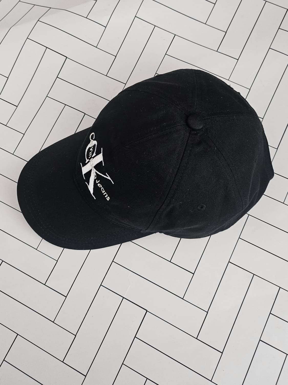 [롯데백화점 정품] 캘빈클라인진 CK 로고 볼캡 블랙 OS (HX0263 상품이미지4