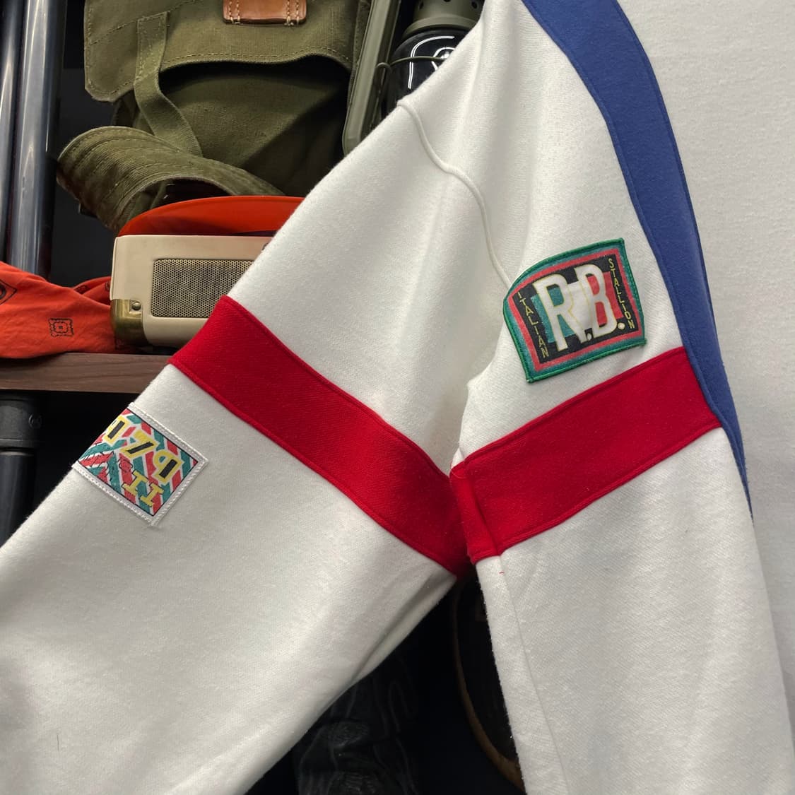 90s 아디다스 USA 복싱 클럽 패치 로고 맨투맨 스웻 셔츠 상품이미지3