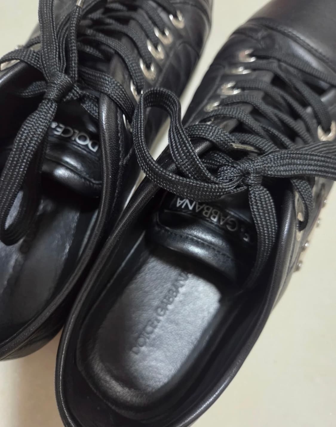 돌체엔가바나 레더 스니커즈 상품이미지3