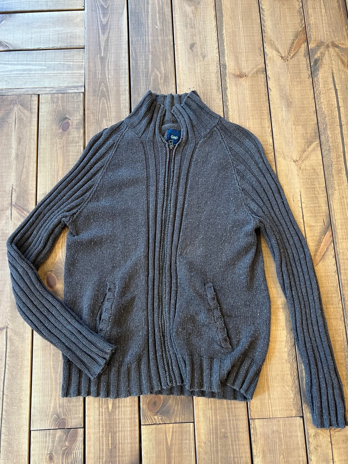 Gap 초코 브라운 니트 집업 상품이미지7