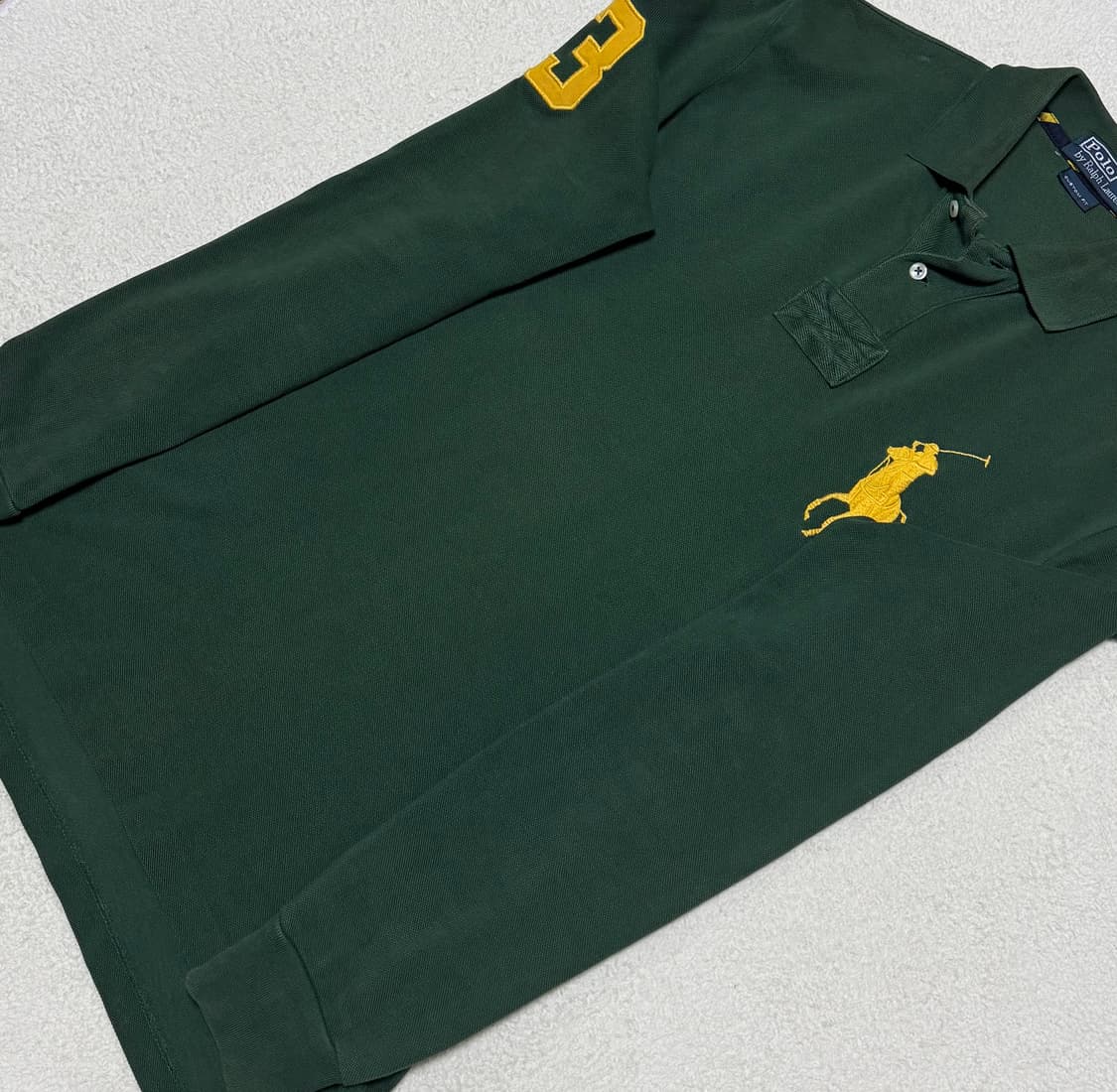 폴로 랄프로렌 빅포니 딥그린 옐로우 긴팔 상품이미지3