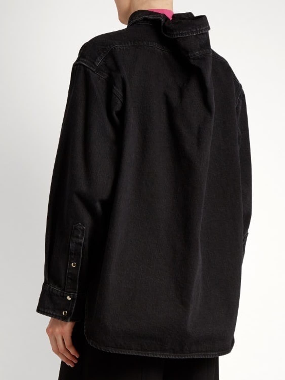 발렌시아가 핀치드 데님 셔츠 자켓 38 상품이미지1