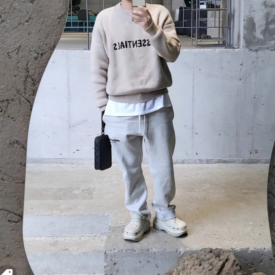 피어오브갓 에센셜 니트 풀오버 스웨터 니트 리넨 상품이미지1