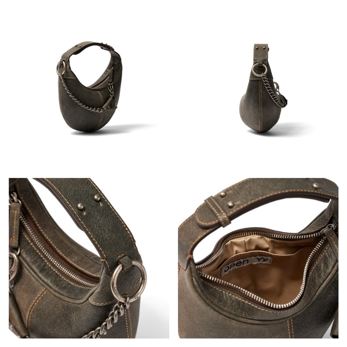 (새상품)openyy LEATHER MOTO HOBO BAG 상품이미지4