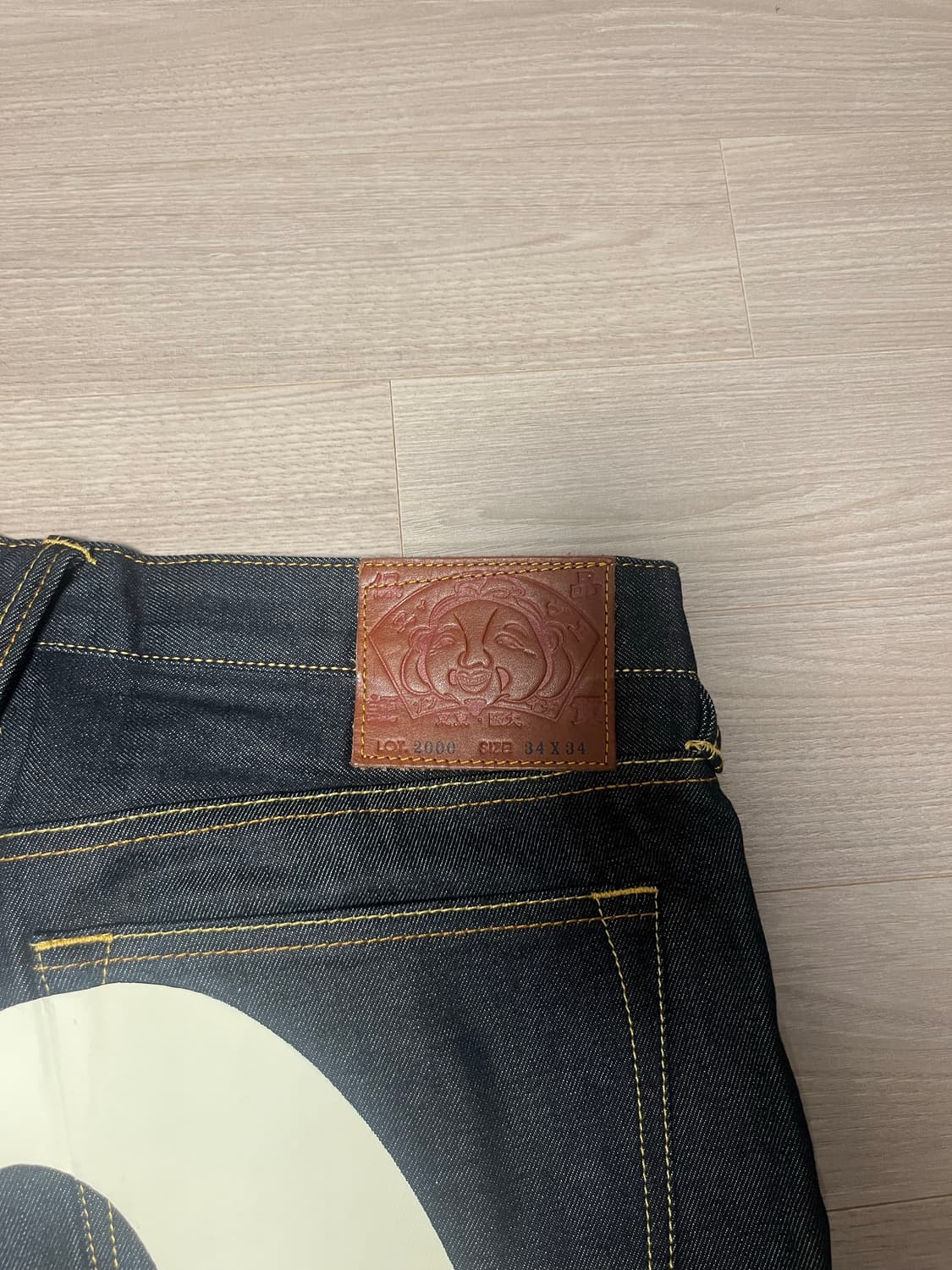 에비수 다이콕 프린트 배기진 데님 34 상품이미지5