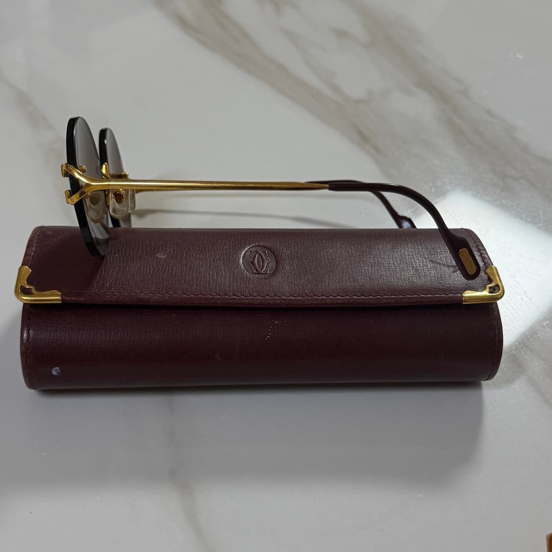 (OS) Cartier 까르띠에 빈티지 C 데코  무테 선글라스 안경 상품이미지4