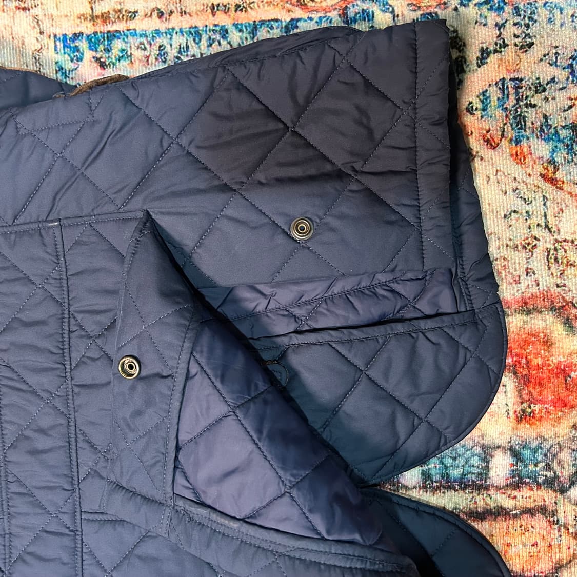 [L] 폴로 랄프로렌 송아지 가죽 덧댐 퀄팅 자켓 상품이미지10