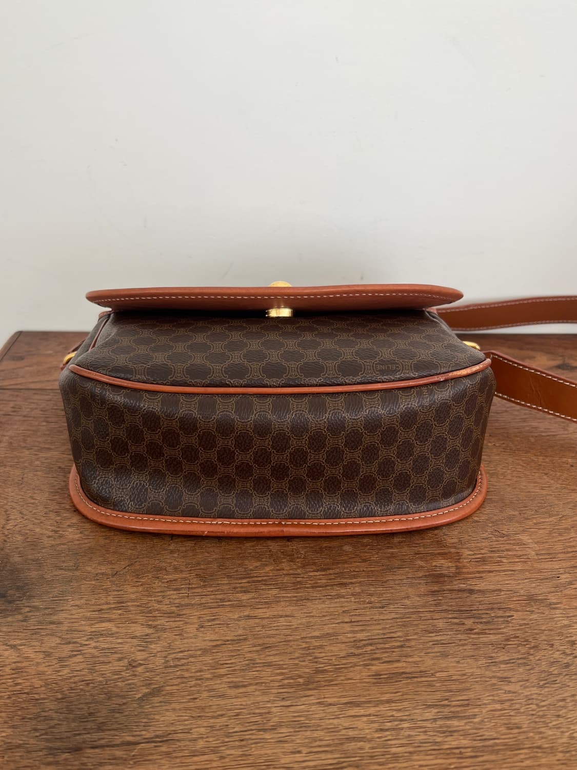 빈티지 셀린 브라운 마카담 플랩 숄더&크로스백 상품이미지9