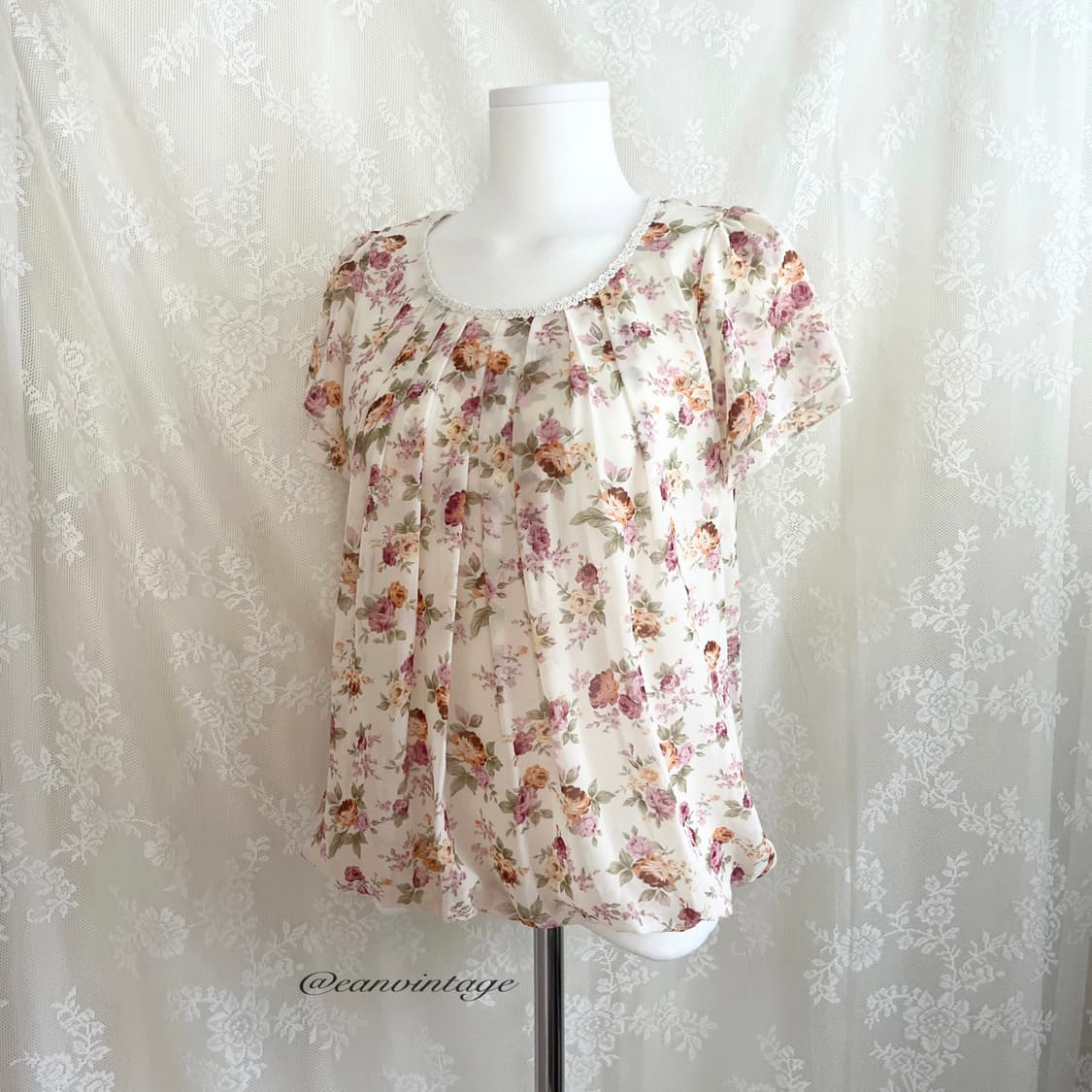 flower pattern lace blouse 상품이미지5