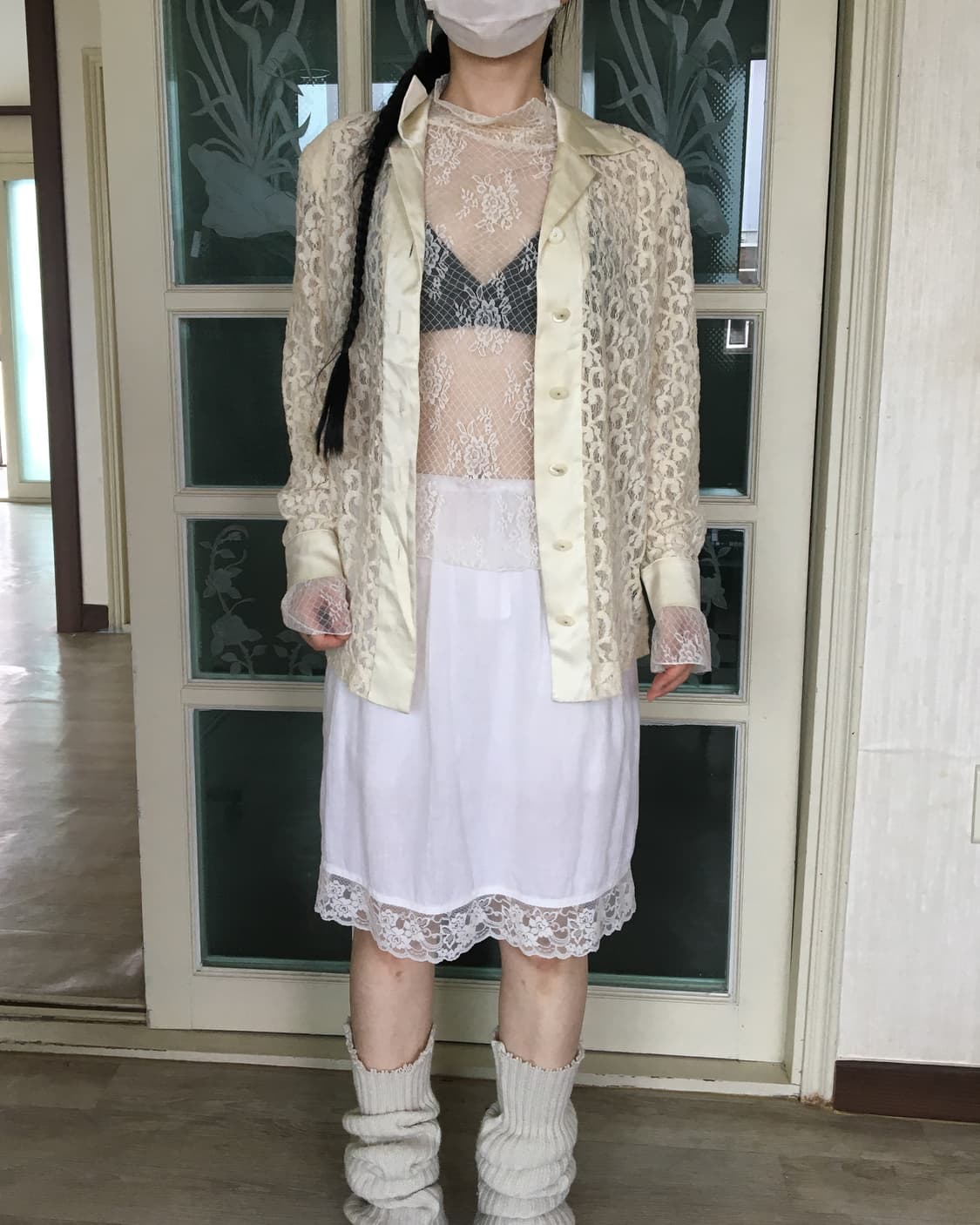 Ornament pattern see through jacket 상품이미지5