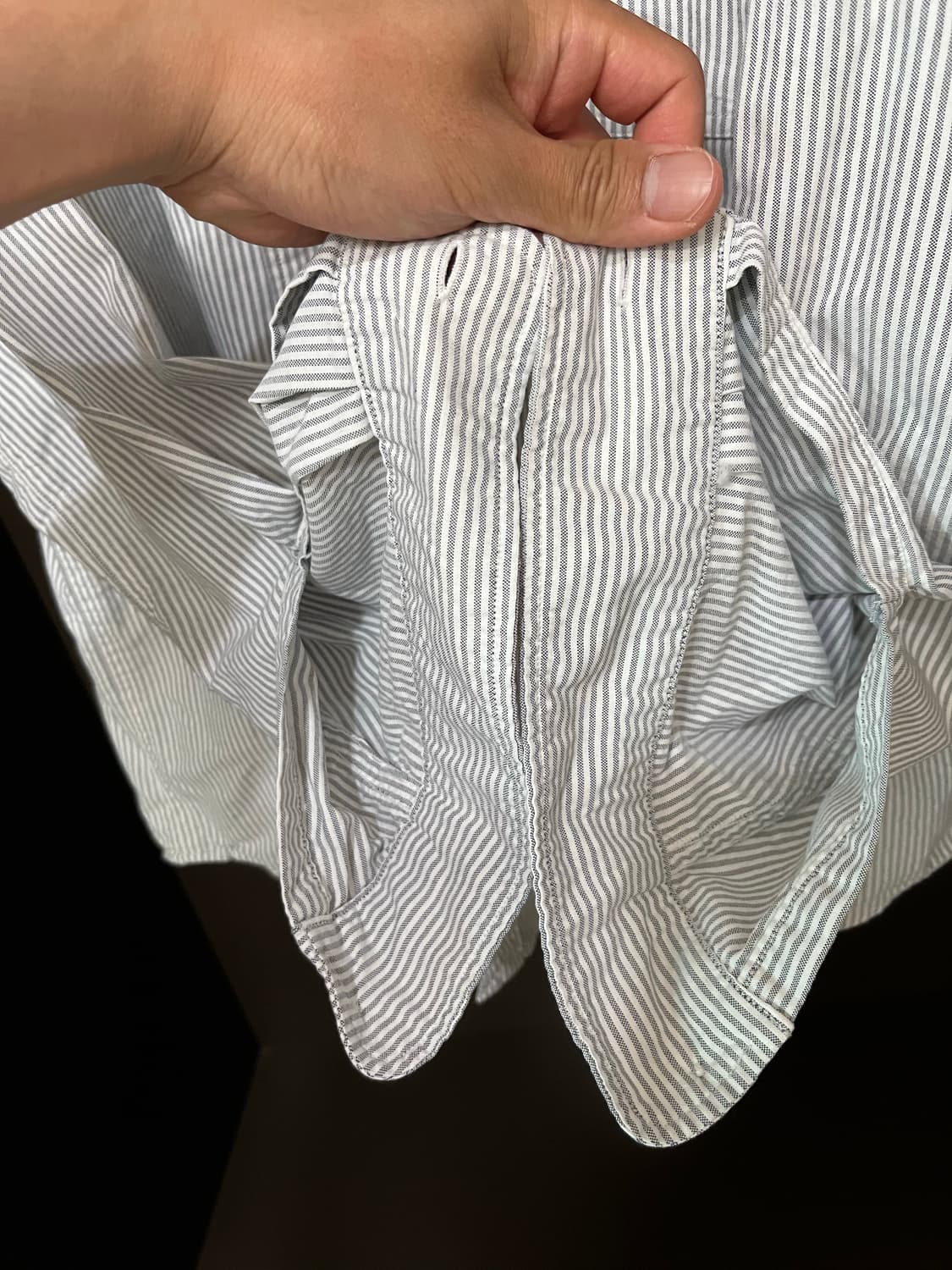 노스페이스 퍼플 라벨 스트라이프 버튼다운 필드 셔츠 아스팔트 그레이 상품이미지9