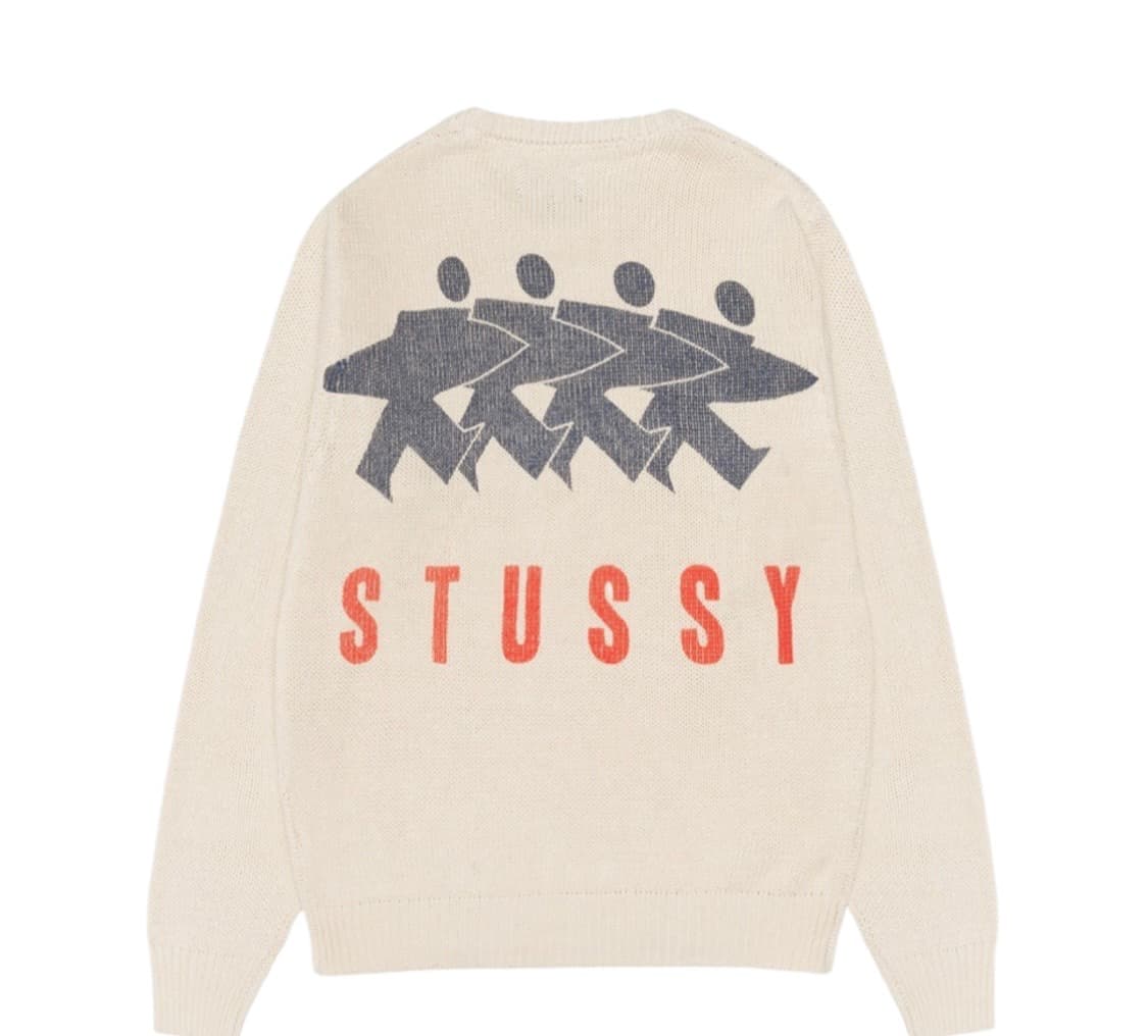 스투시 서프맨 아이콘 코튼 리넨 크루넥 아이보리 상품이미지1