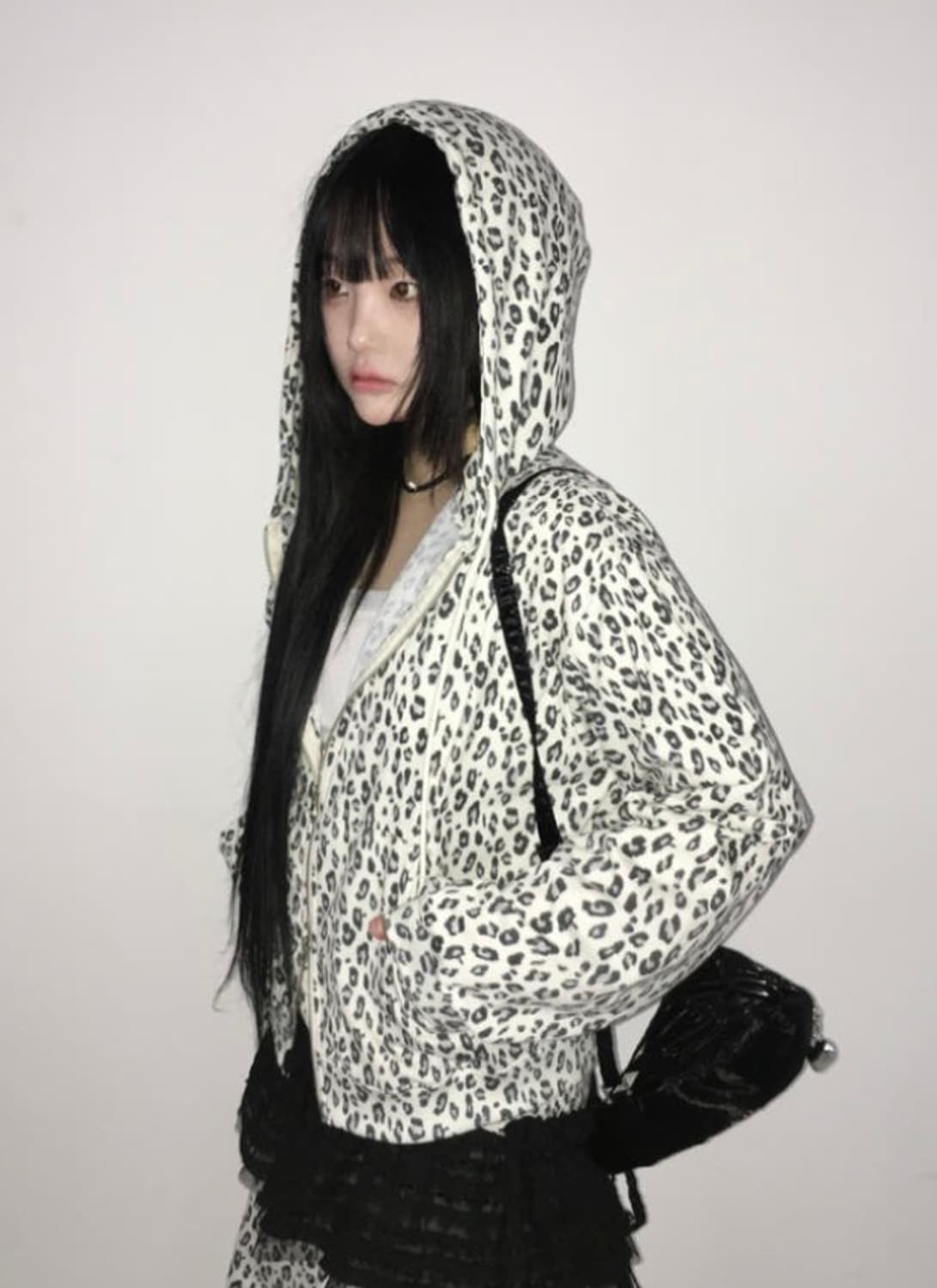 호피 레오파드 후드집업 투웨이 상품이미지1