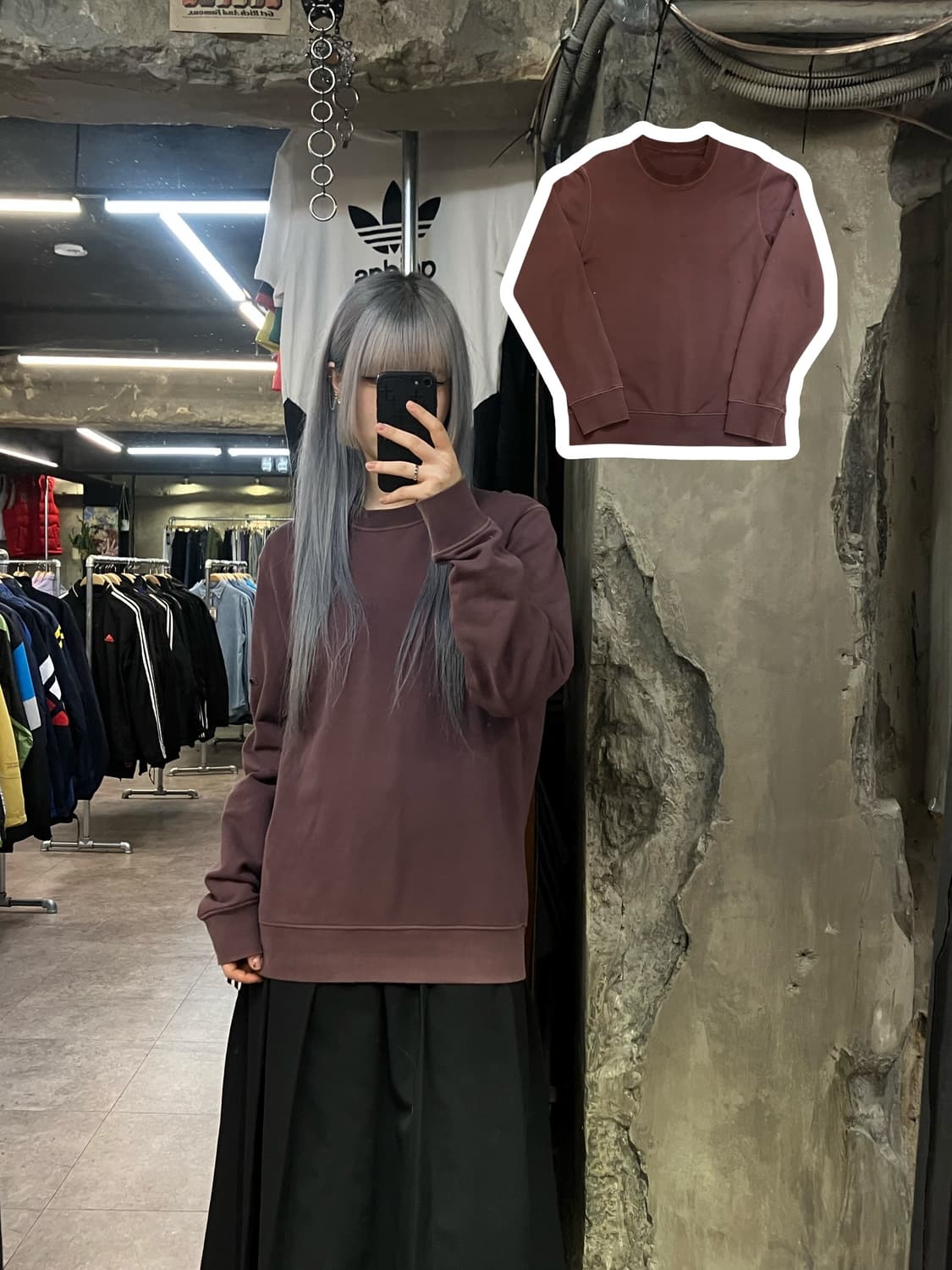 스톤아일랜드 맨투맨 퍼플 M  #csz2521 상품이미지1