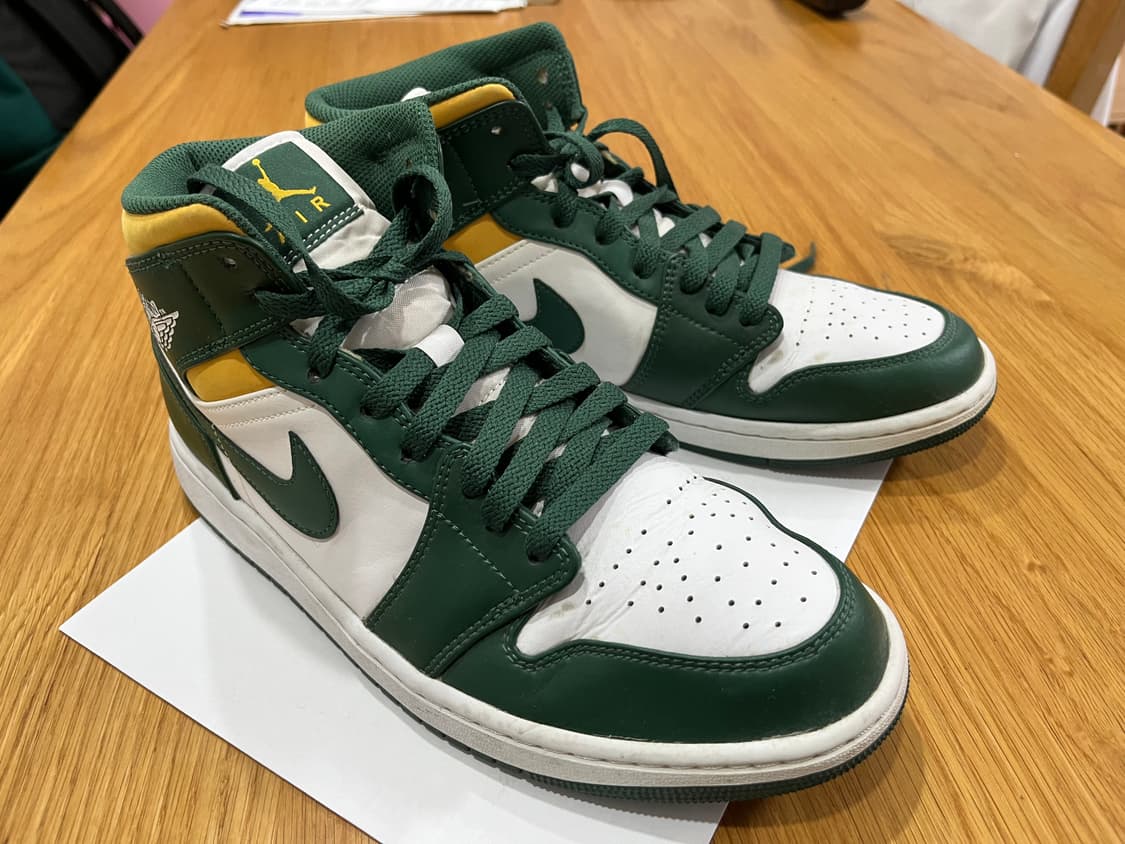 나이키 에어 조던 1 미드 그린/옐로우 Size 285 상품이미지1