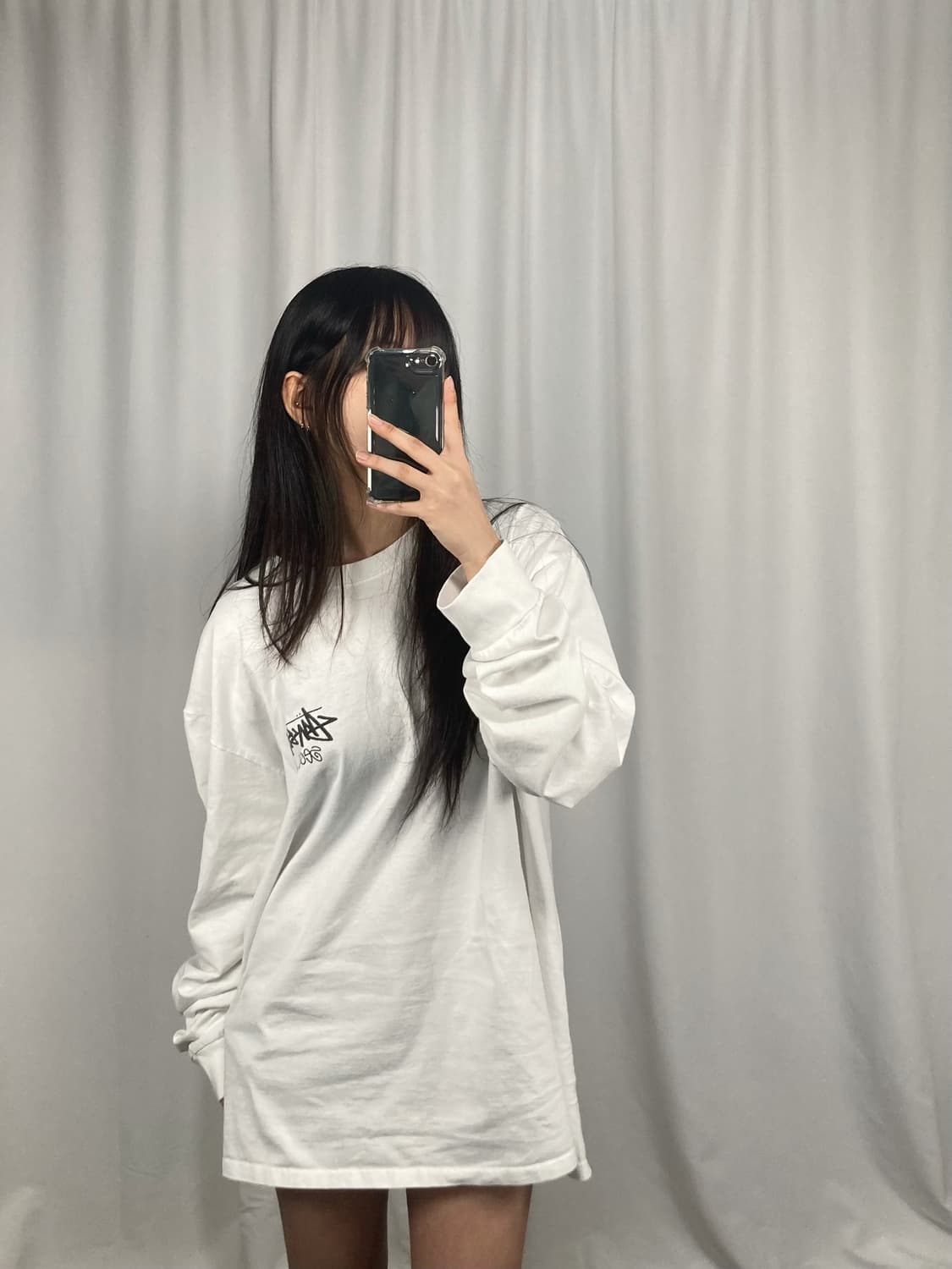 스투시 화이트 롱 슬리브 상품이미지2