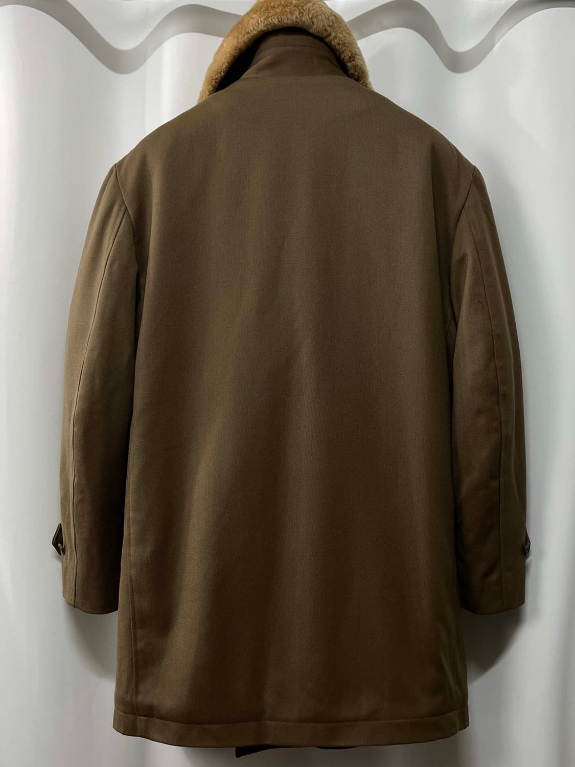 90's 폴로 랄프로렌 시어링 브라운 오피서 더블 브레스티드 코트 자켓 상품이미지2
