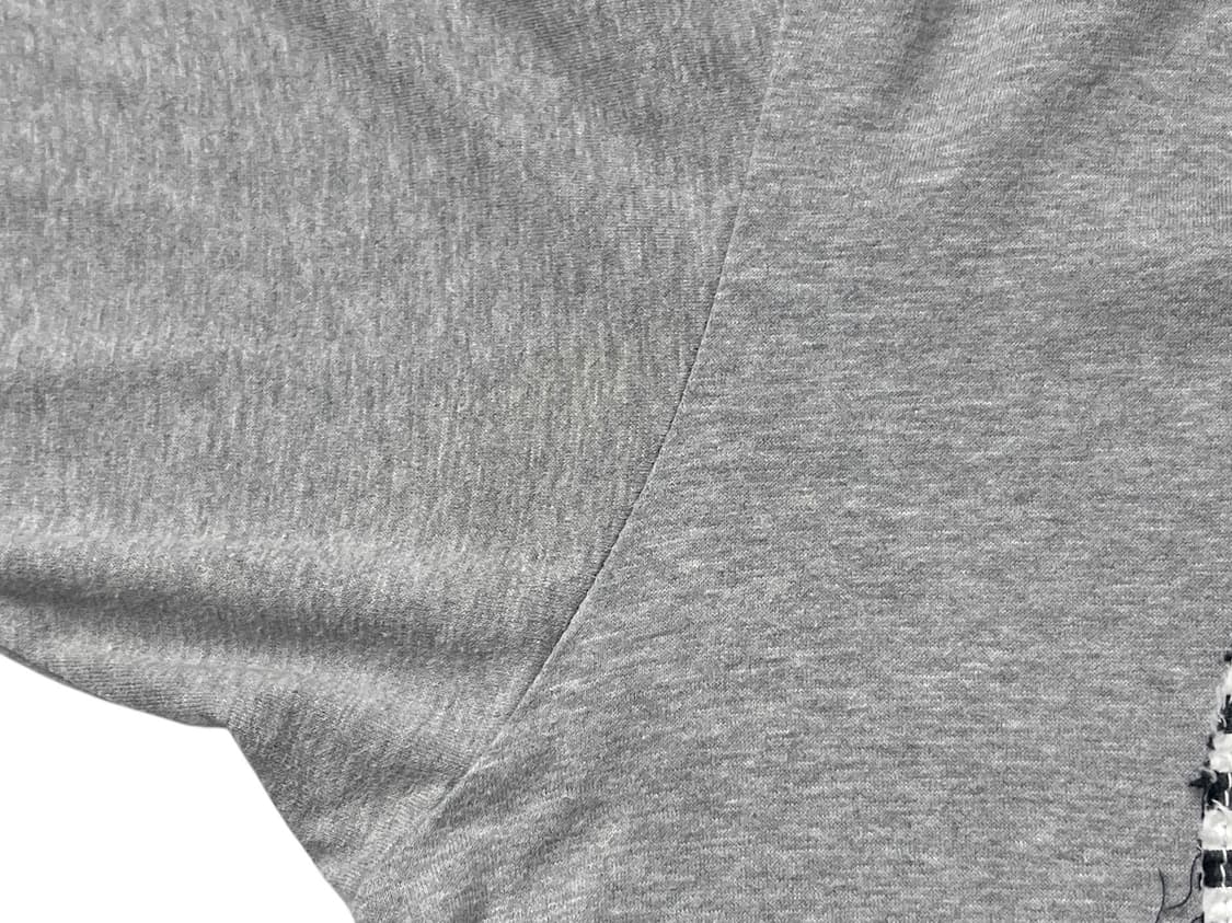 multi fabric patchwork T-shirt 상품이미지5