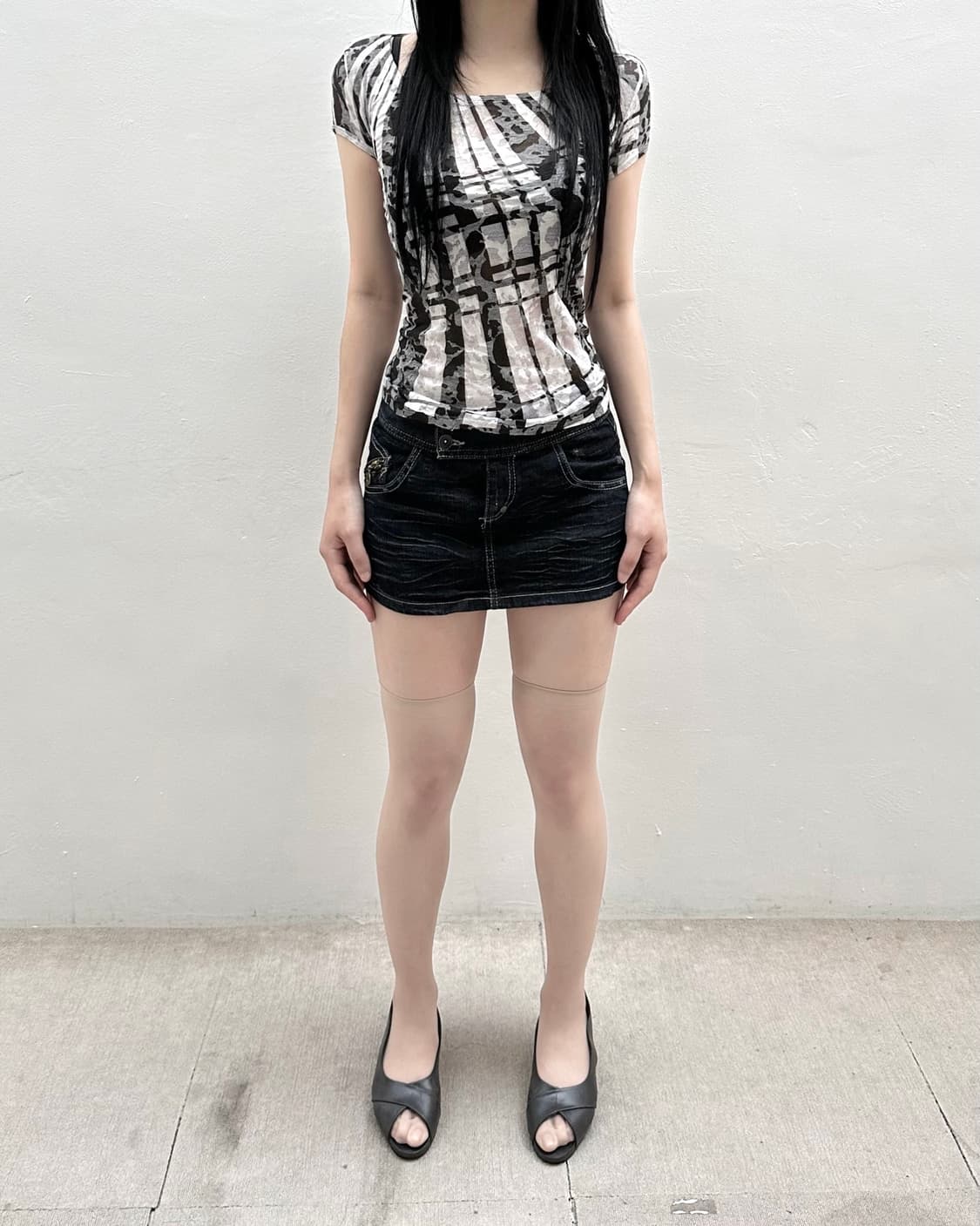 geometric pattern short sleeve 상품이미지1
