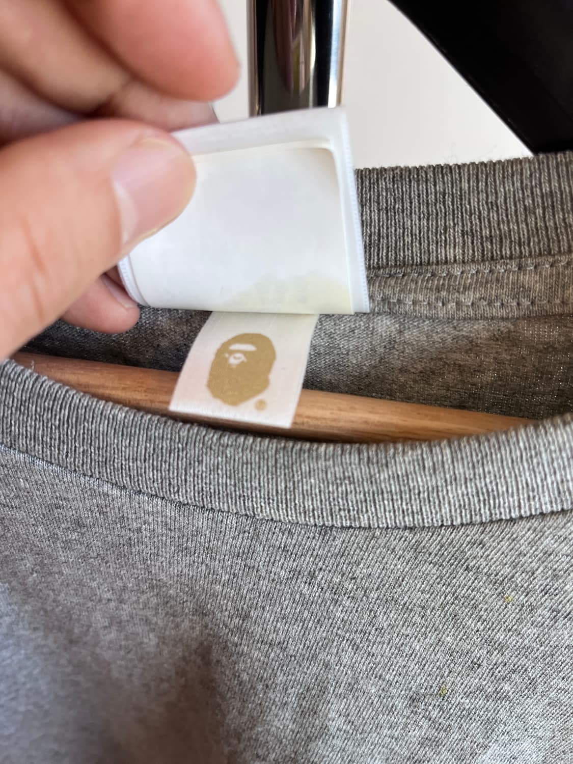 베이프 BAPE 해골 반팔티 L 회색 상품이미지6