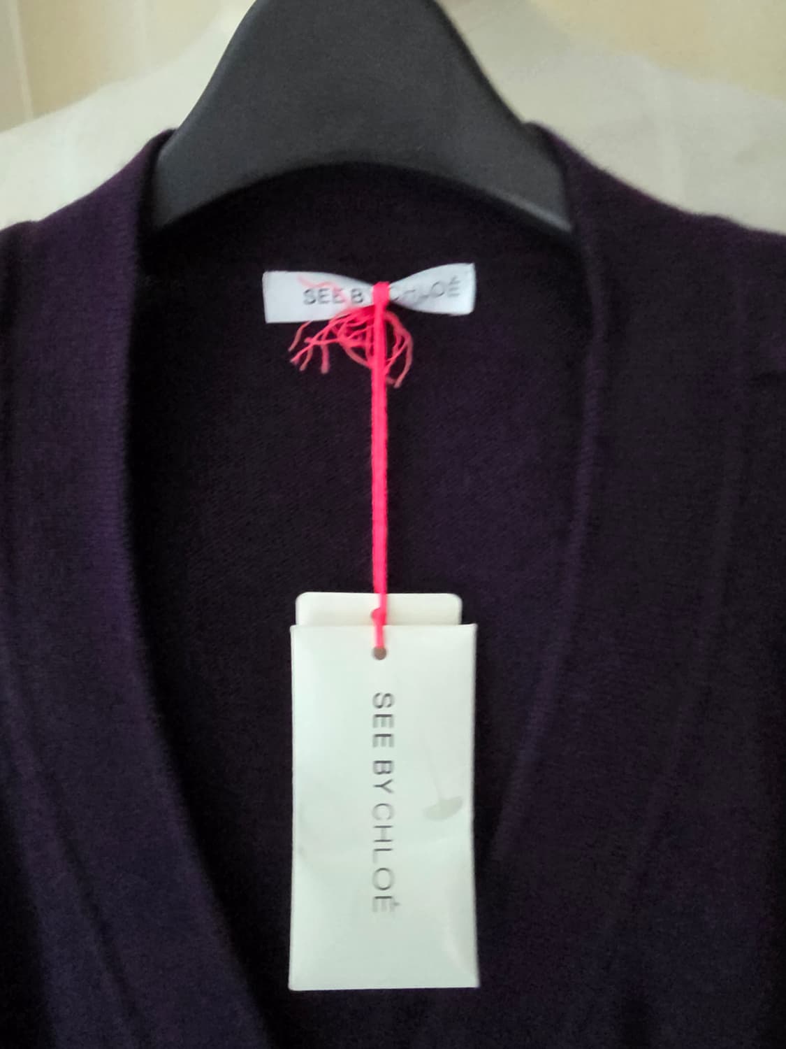 씨바이끌로에 퍼플 가디건 상품이미지5