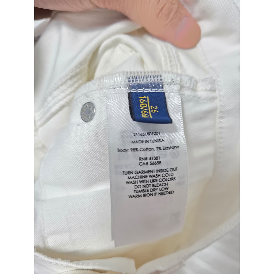 택포_ 폴로 랄프로렌 여성 화이트 팬츠 27인치 상품이미지3