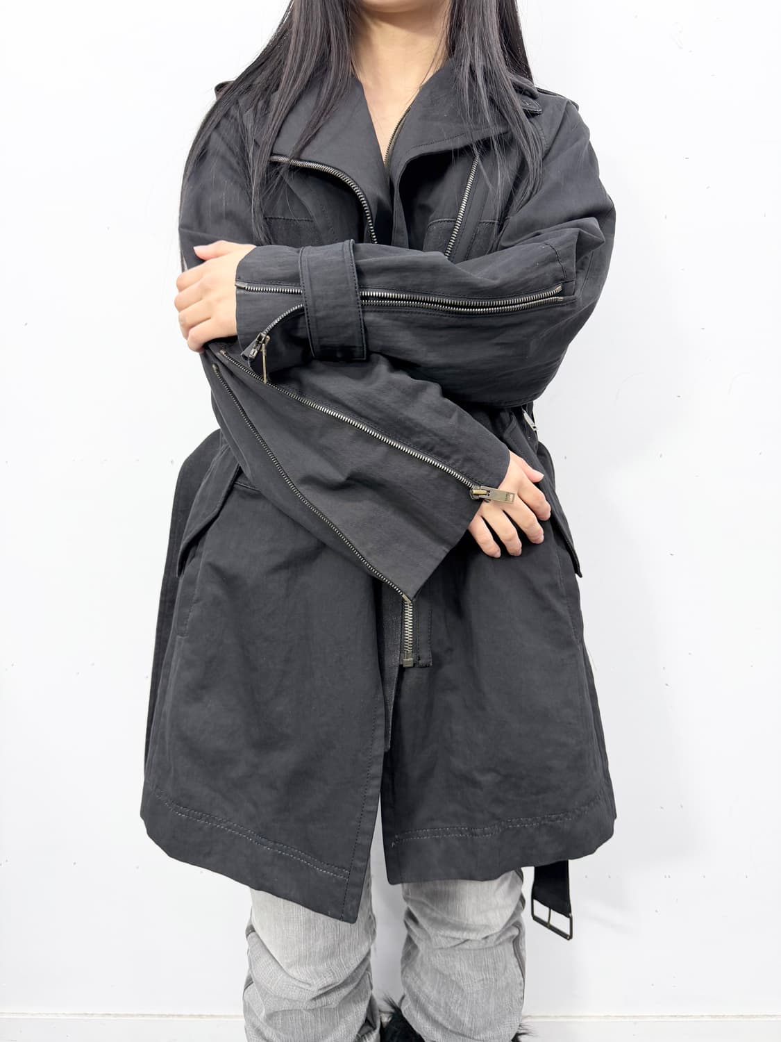 Time transform zip trench coat 상품이미지2