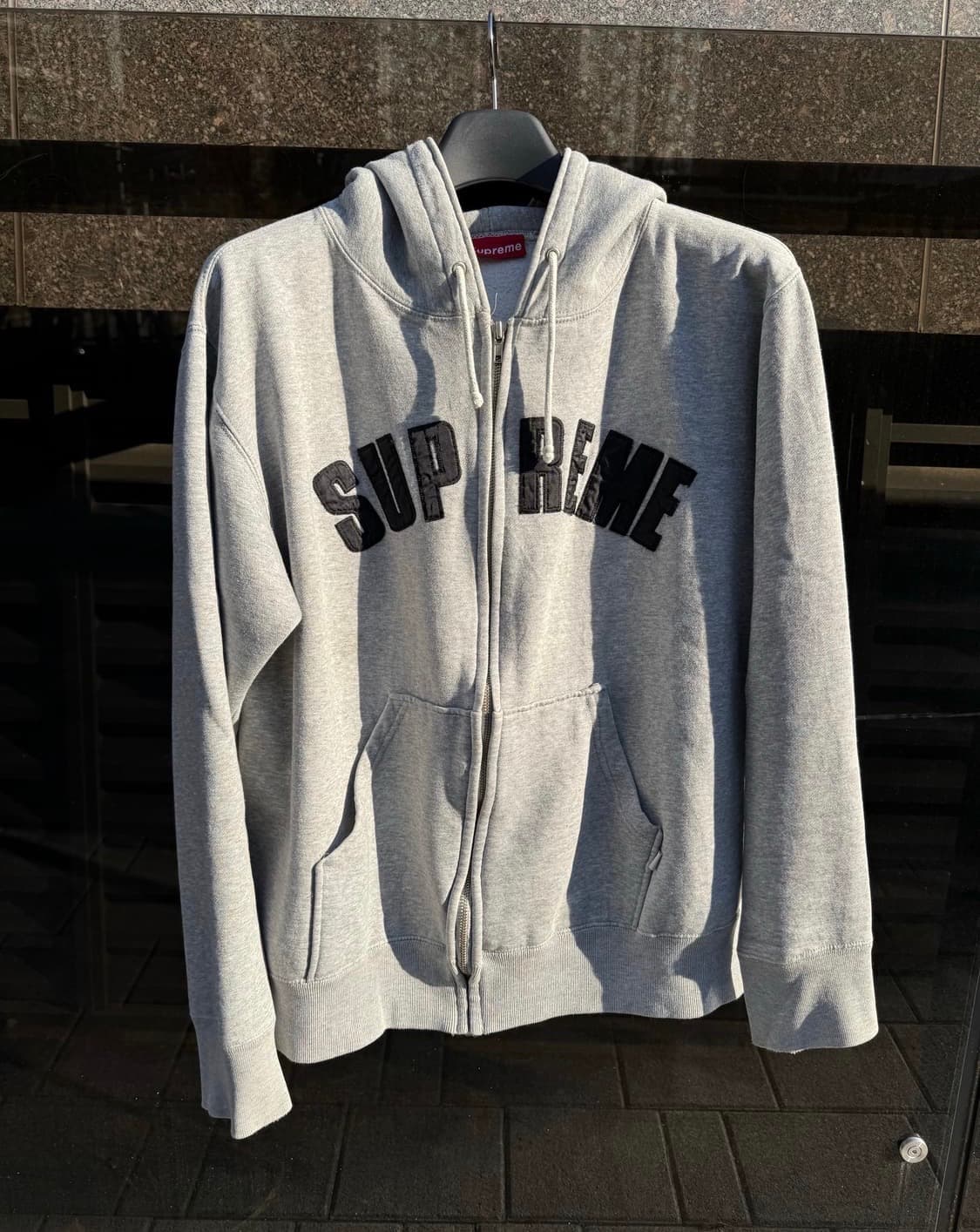 90s 슈프림 후드집업 그레이 아치로고 상품이미지2