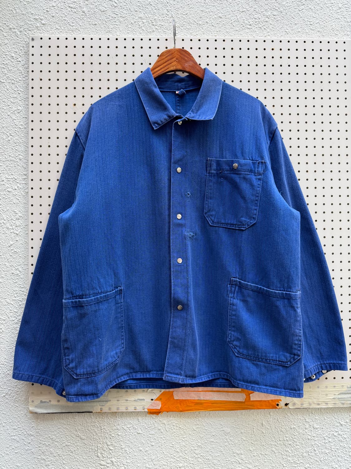 OLD VINTAGE HBT FRENCH WORK 헤링본트윌워크자켓 상품이미지1