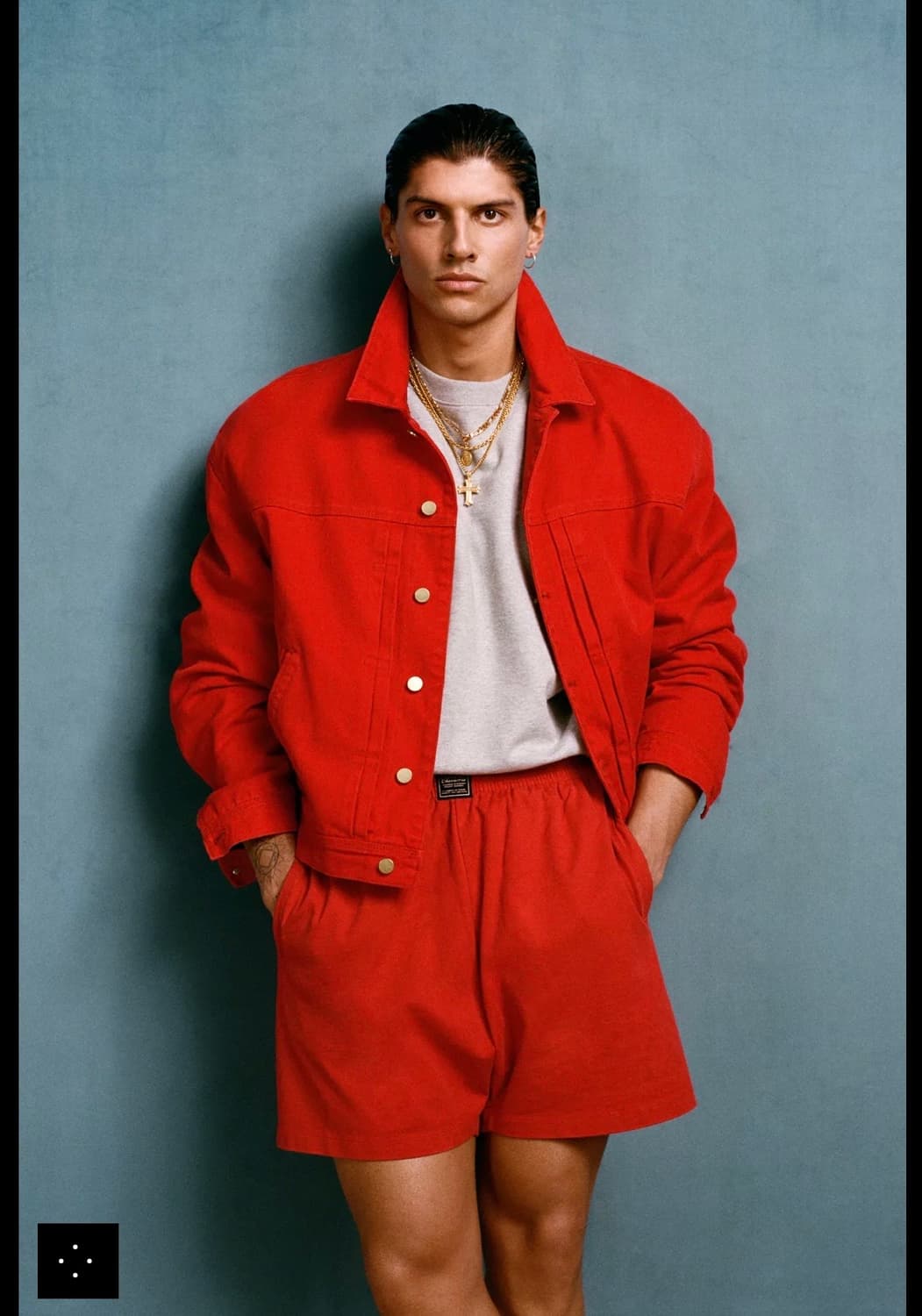 자라 윌리차바리아 자수 조거 버뮤다 레드 상품이미지2