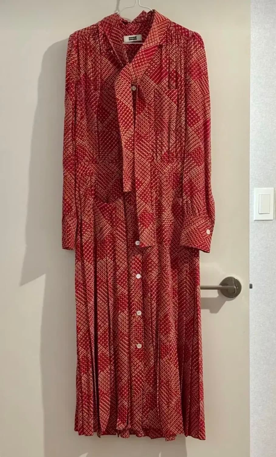 잉크 EENK 체크 패턴 플리츠 맥시 드레스 상품이미지2