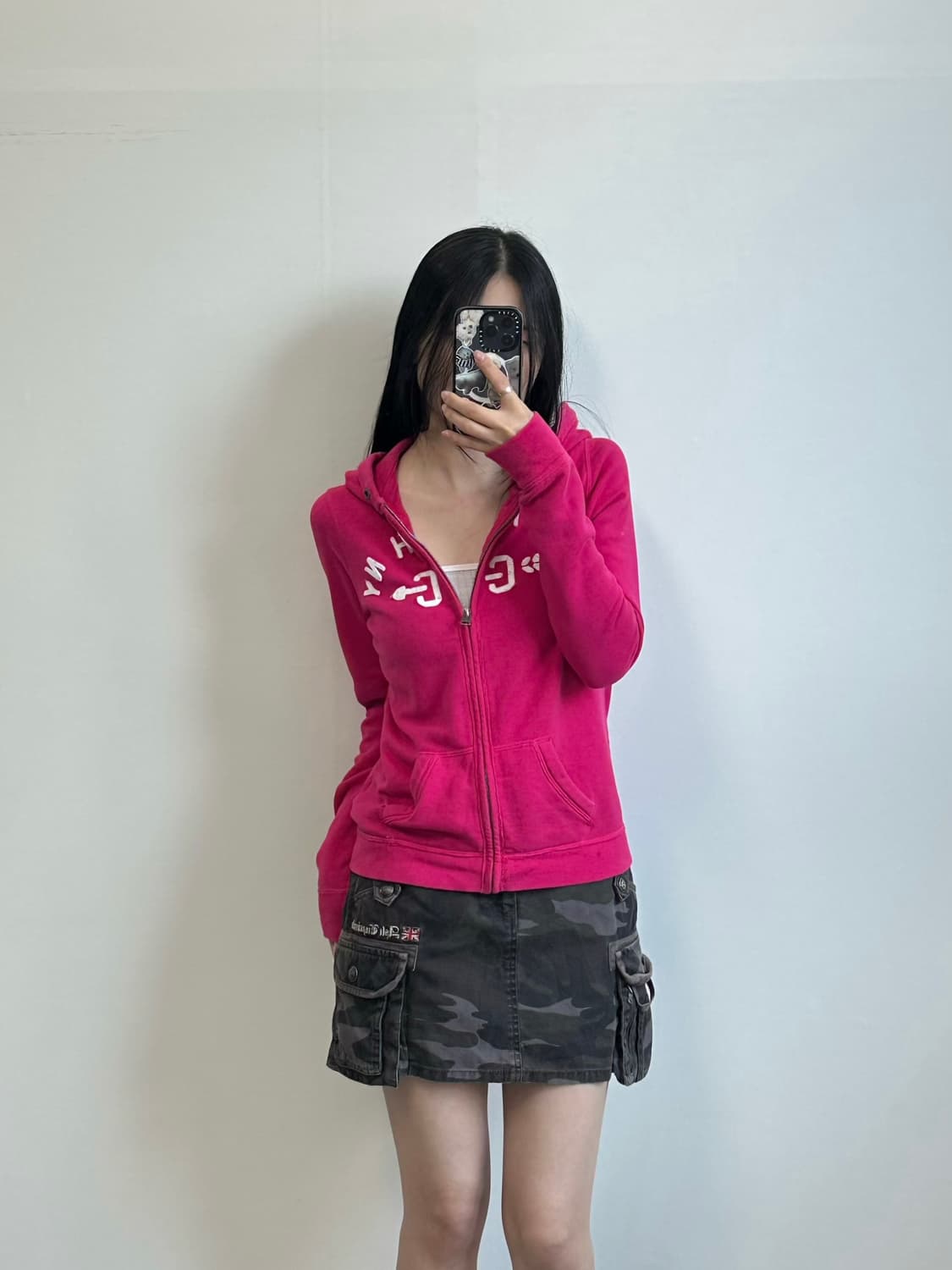 아베크롬비 y2k 와투케 핑크 후드집업 상품이미지1