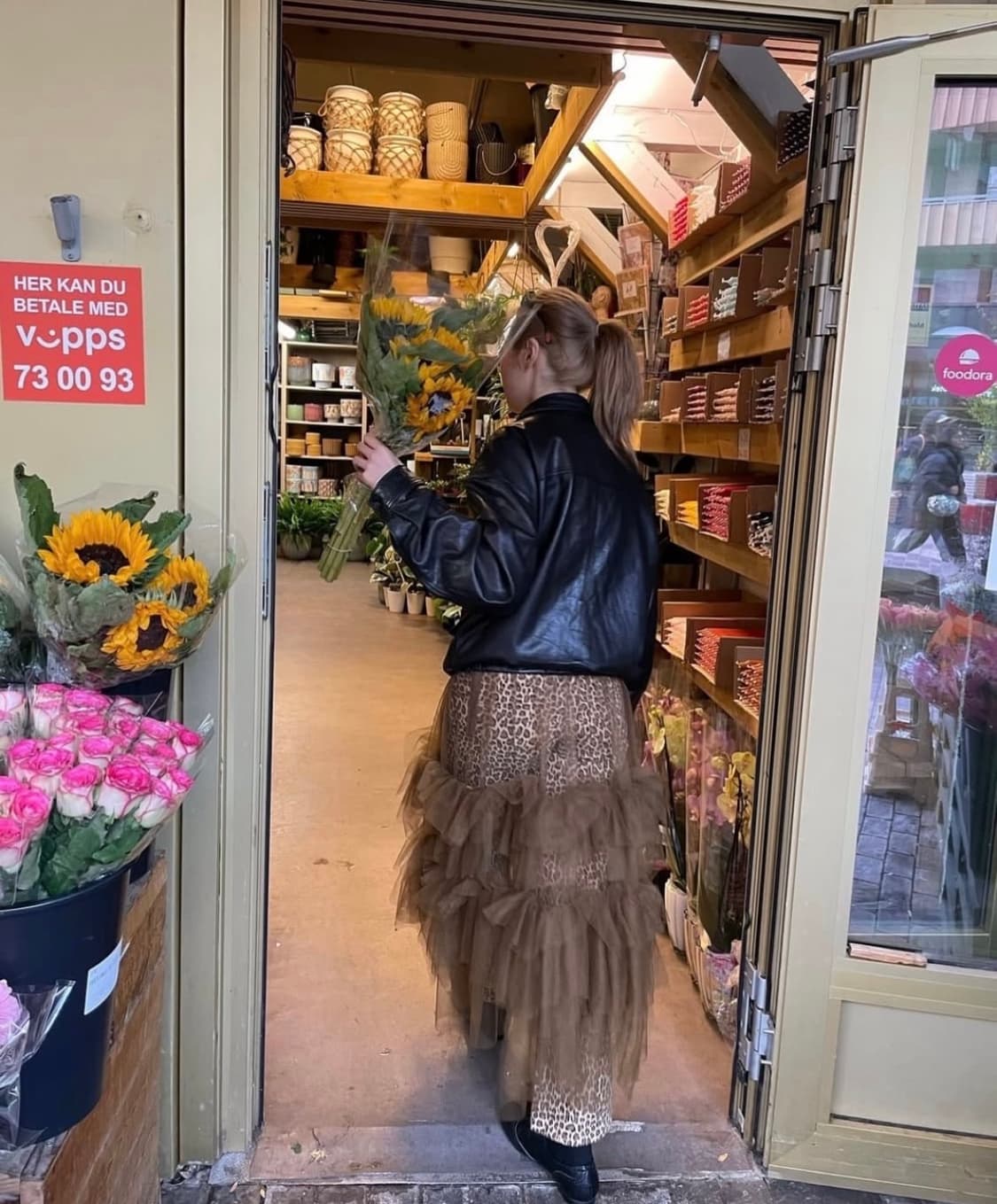 치카키사다 카키 튤 스커트(새상품) 상품이미지3