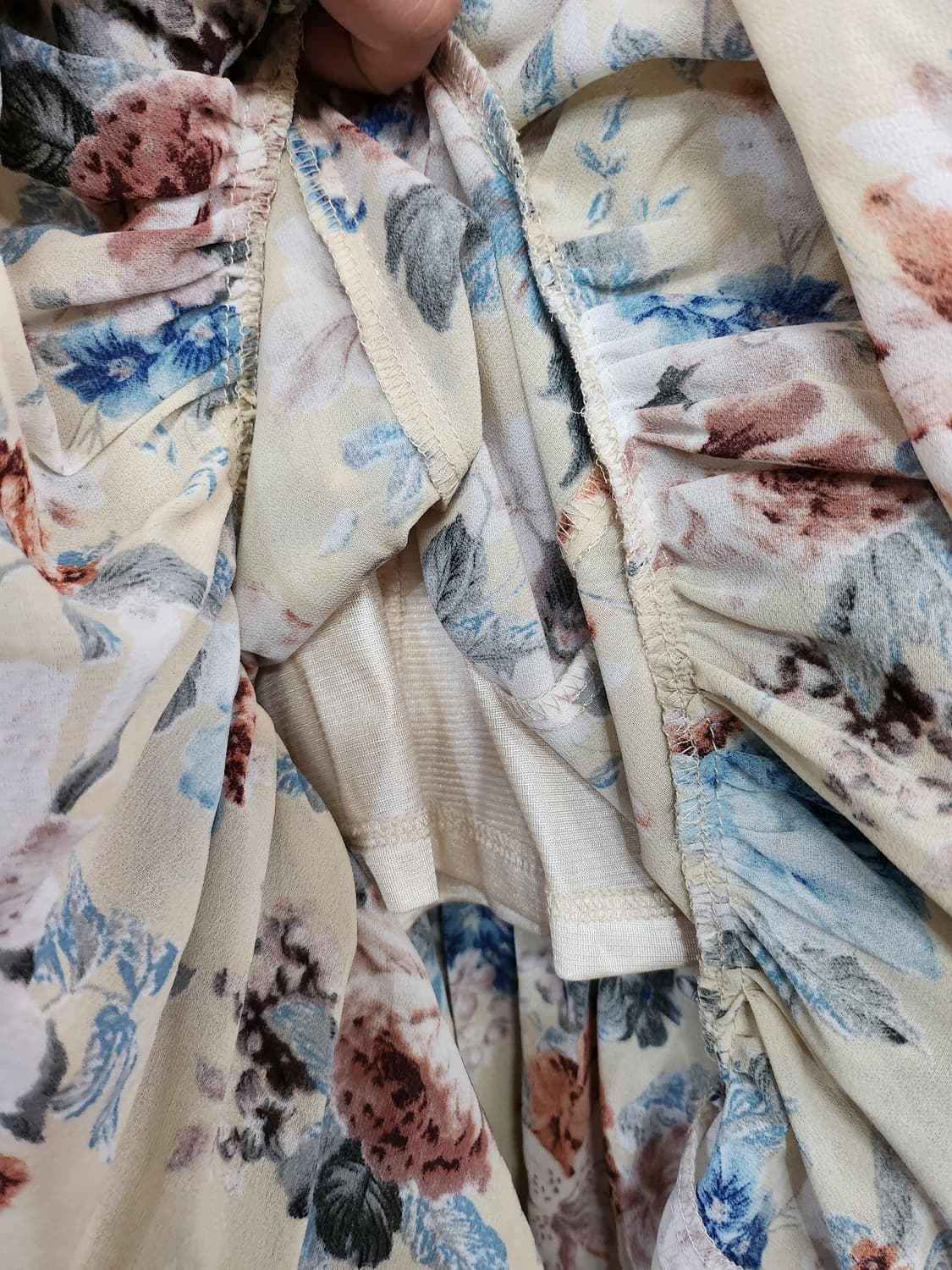 466) 시크라인 플라워 롱 쉬폰 원피스 상품이미지3