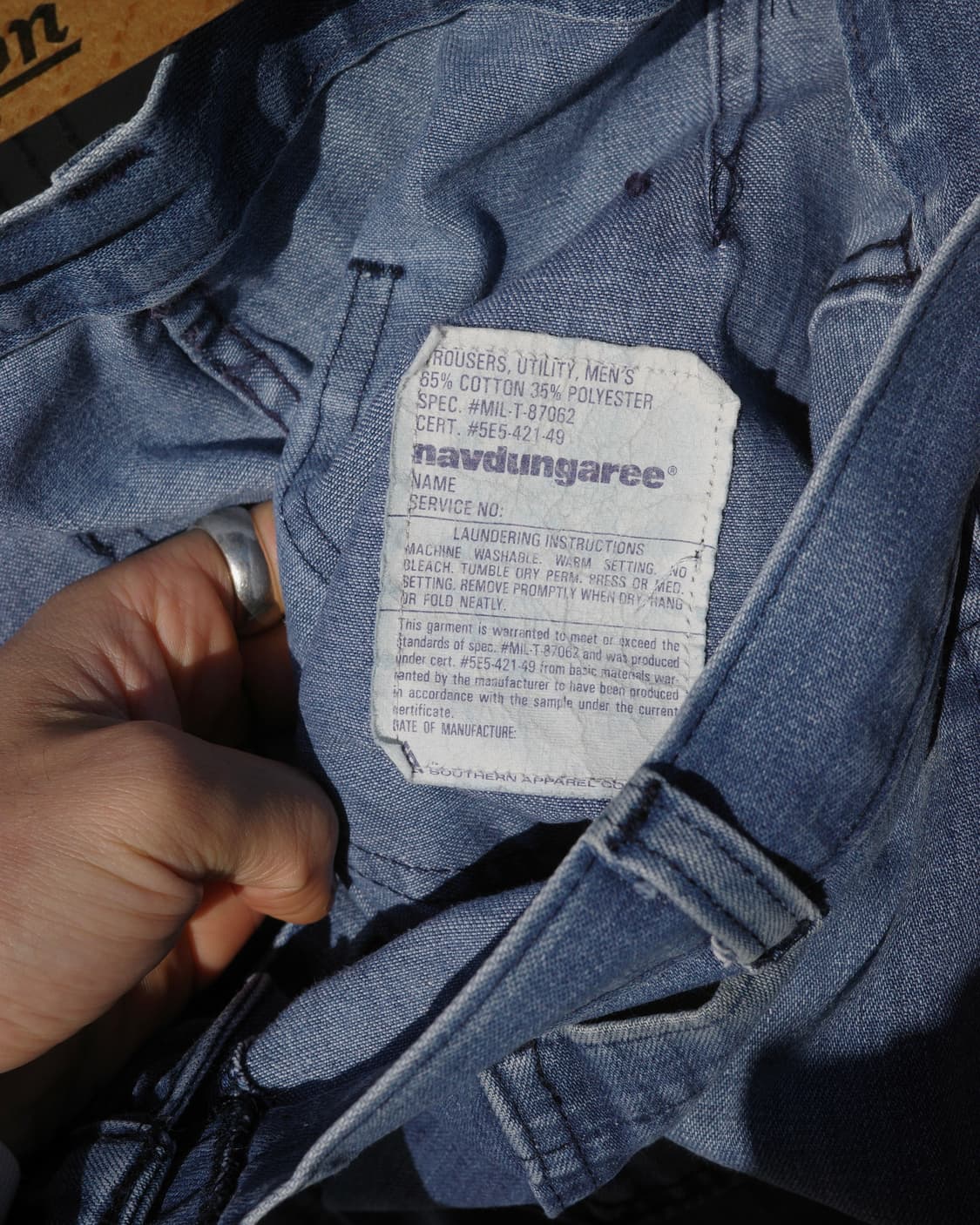 80s U.S.N Navdungaree 벨보텀 데님 플레어 팬츠 상품이미지4