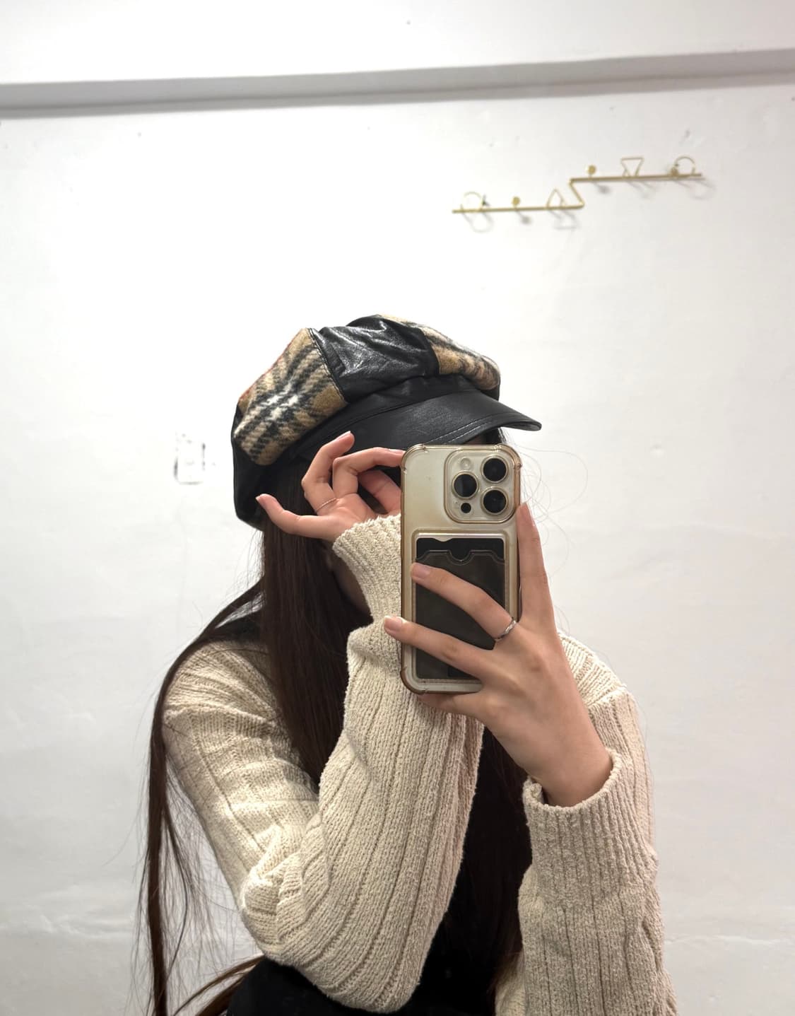 버버리 체크 헌팅캡 상품이미지1
