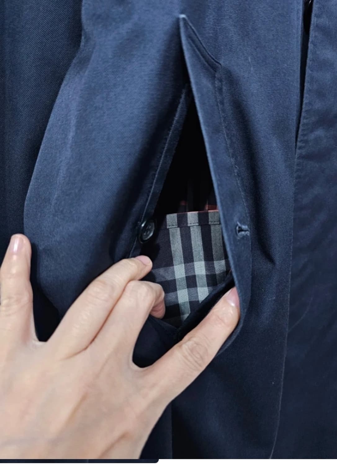 버버리 네이비 트렌치 코트 105~110 상품이미지4