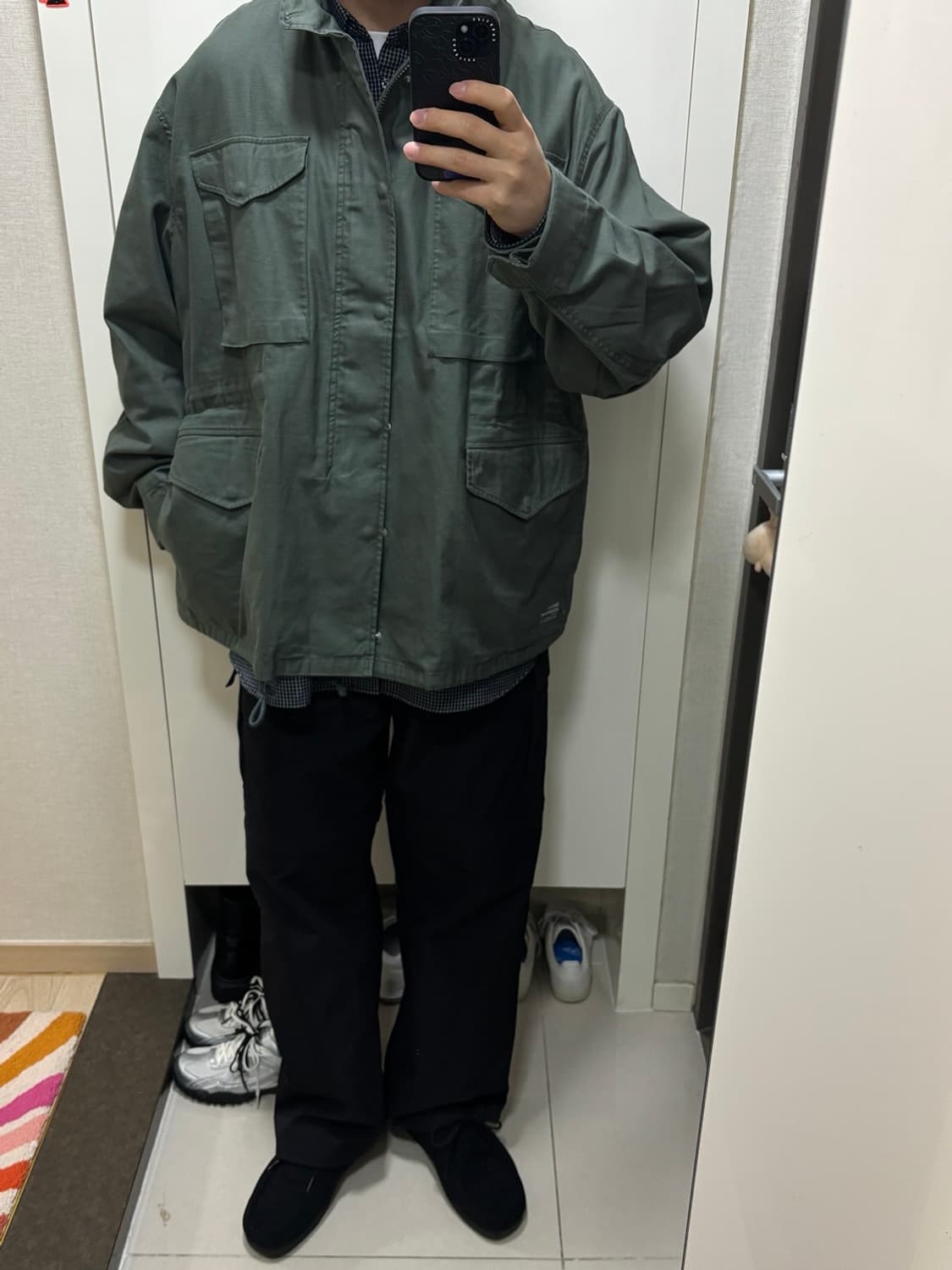 FRESH SERVICE 25ss 백사틴 필드 자켓 올리브 그린 L 상품이미지9