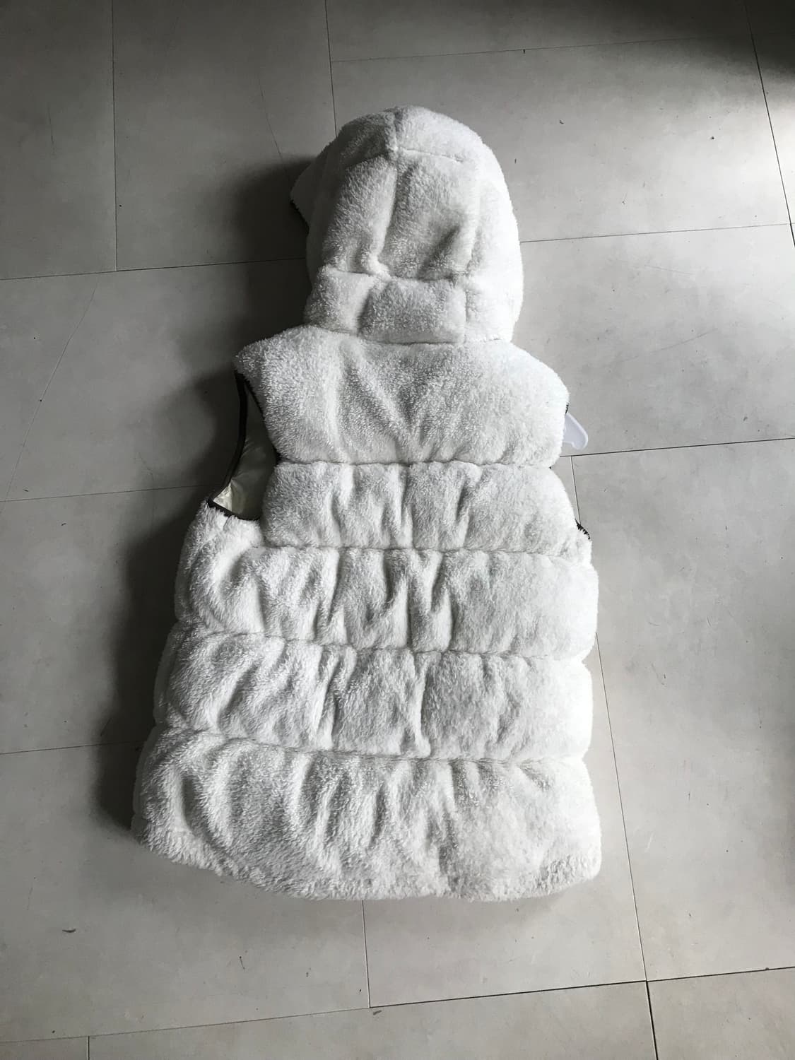 노페 화이트 후리스 눕시 패딩조끼 상품이미지7