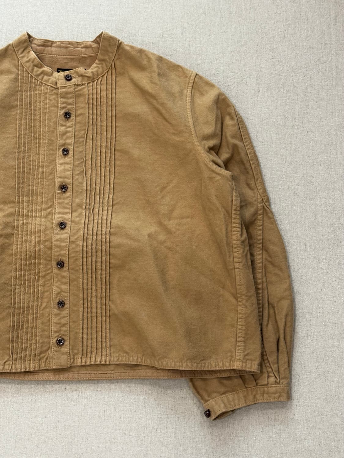 캐피탈 크롭 논카라 셔츠 자켓 상품이미지5