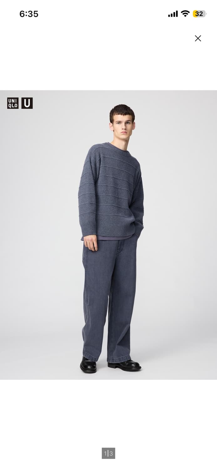 유니클로u 와이드핏컬러진 07그레이 31 상품이미지1