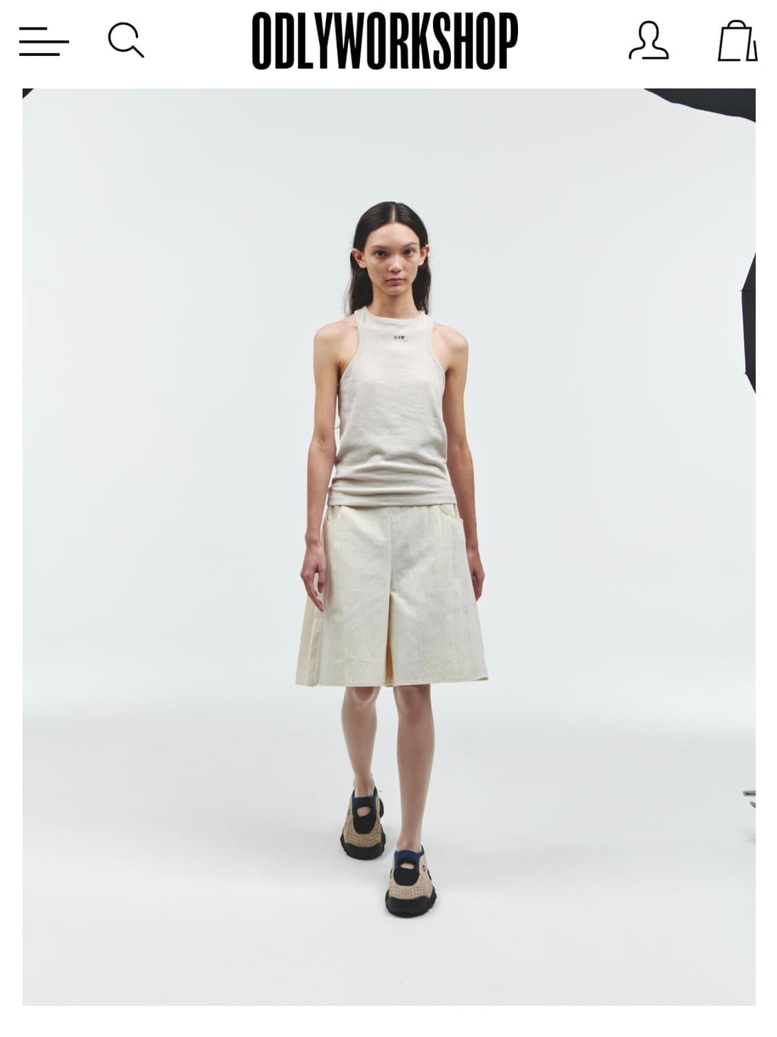 오들리워크샵 ripple pleated shorts 상품이미지2