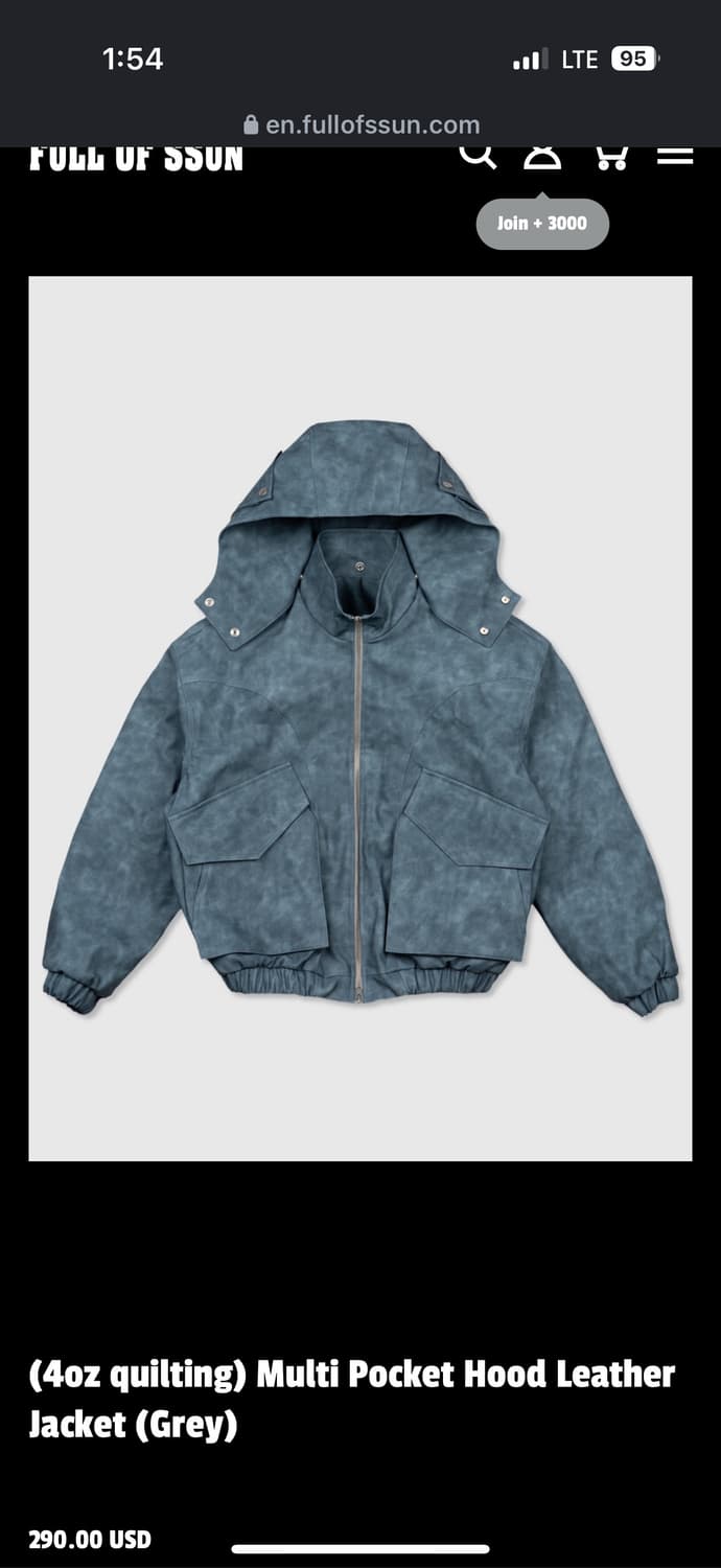 full of sun 레더 패딩 상품이미지3