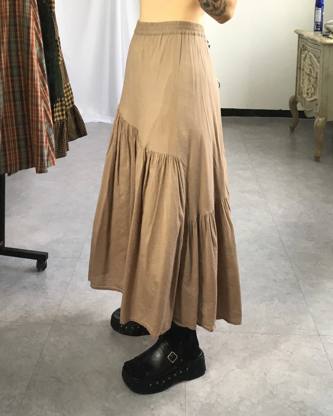 Line detail skirt 상품이미지5