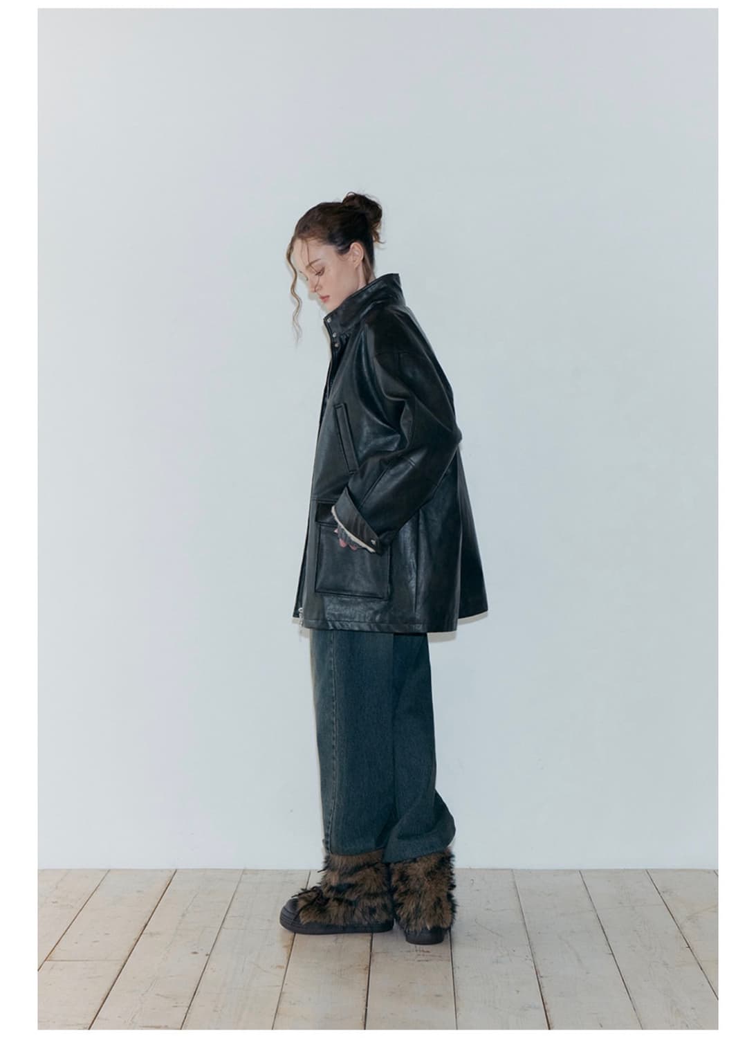 에트몽 레더 퍼 코트  상품이미지8