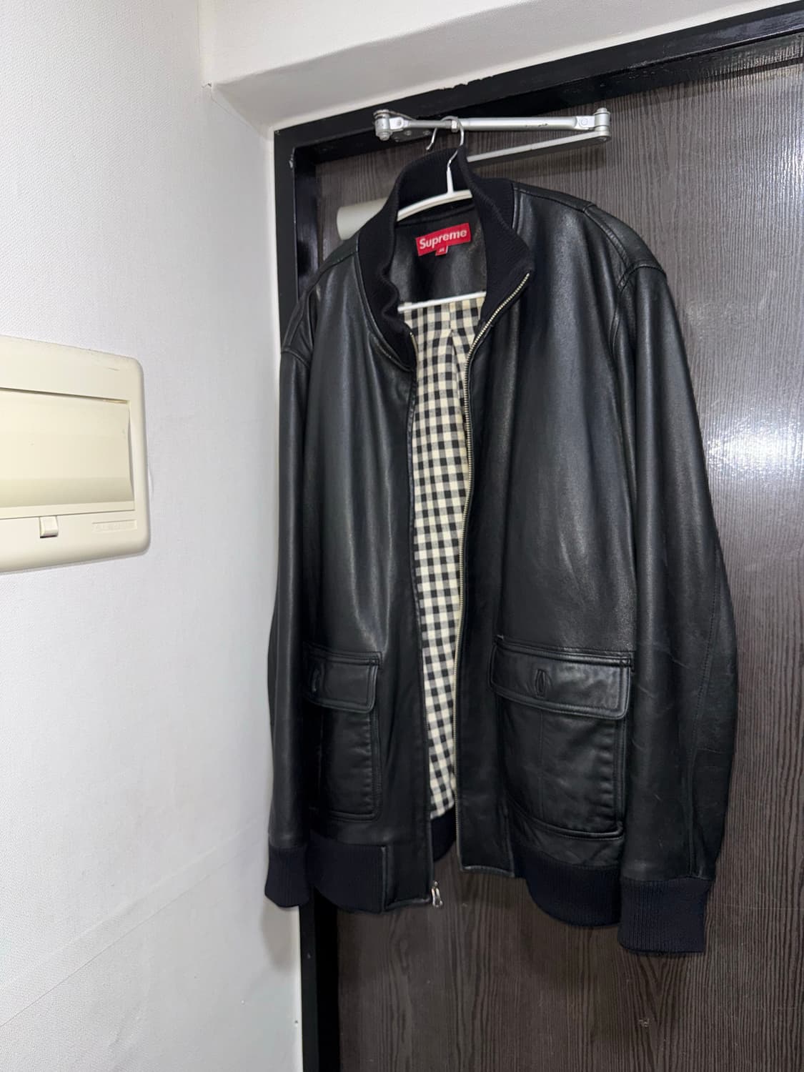 10s supreme 레더 봄버 자켓 상품이미지3