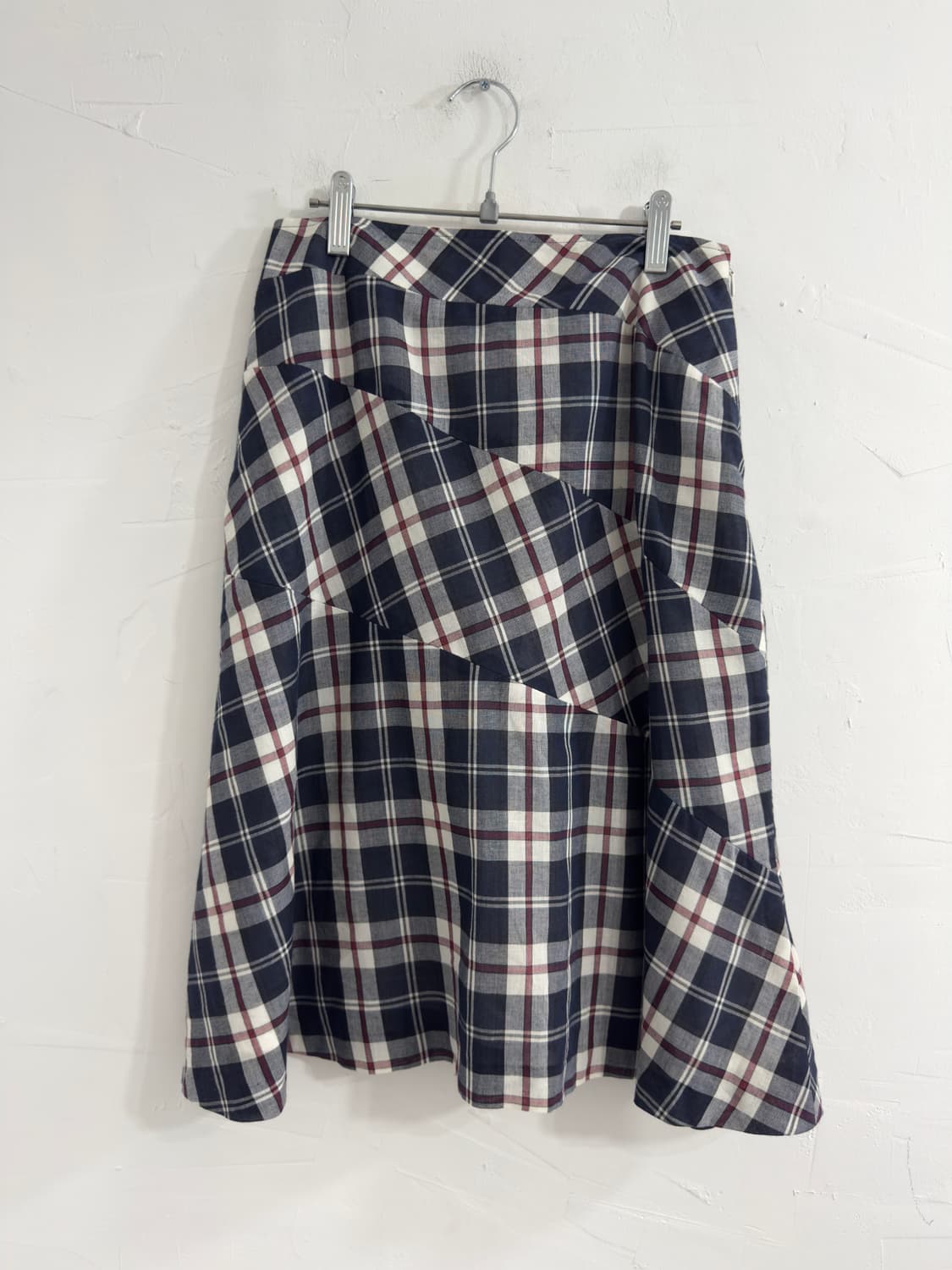 newyorker check design midi skirt 상품이미지2