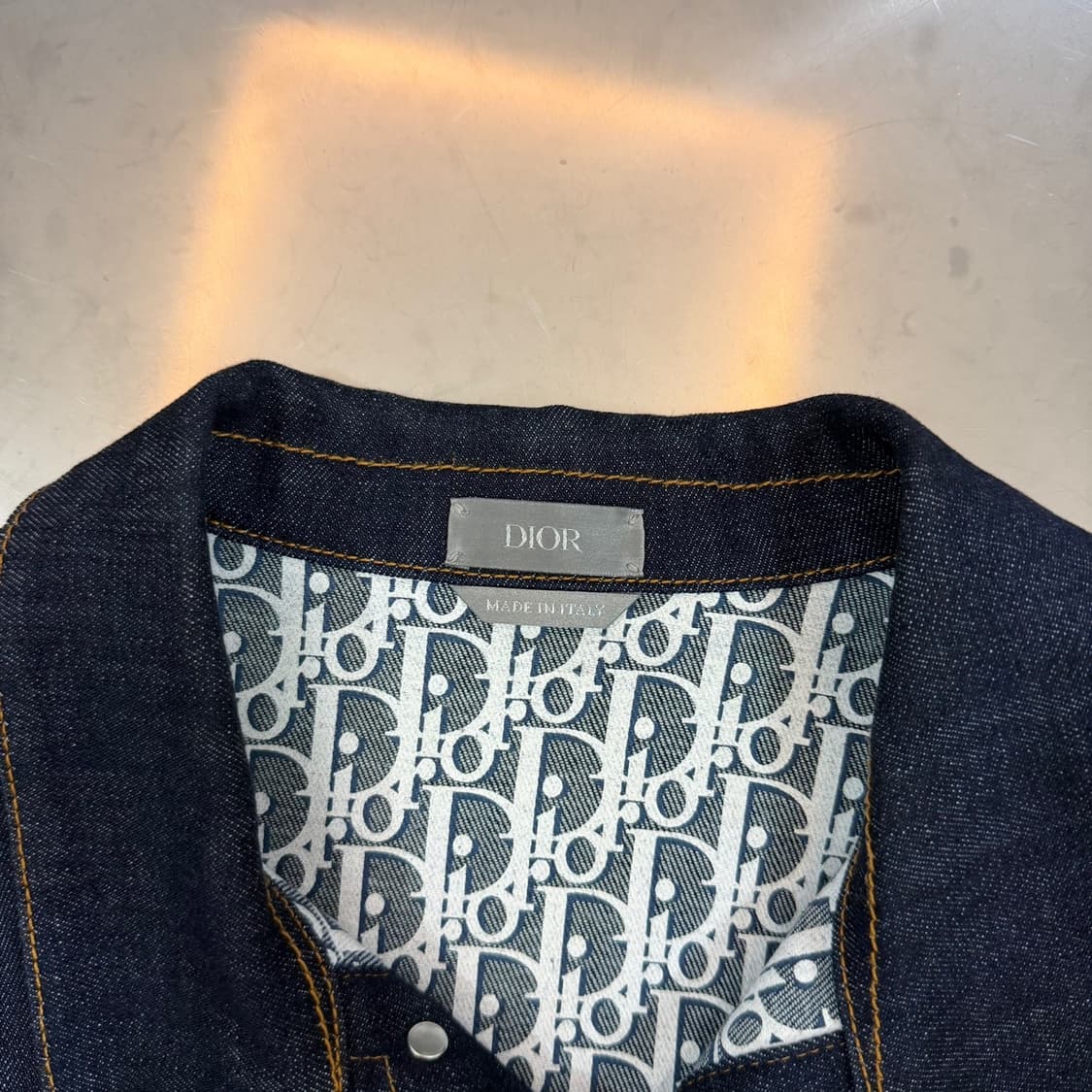[정품] 디올 오블리크 배색 데님 청자켓 XXL 상품이미지4