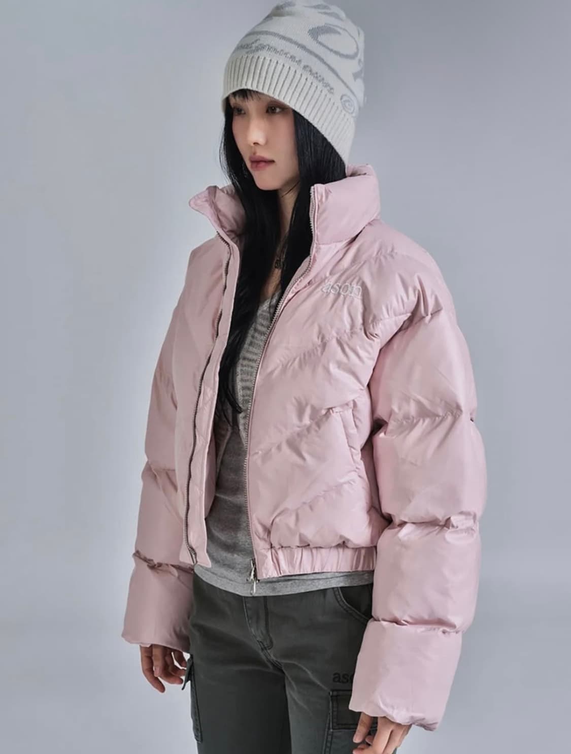 애즈온 패딩 BETTY PUFFER JACKET PINK 상품이미지1