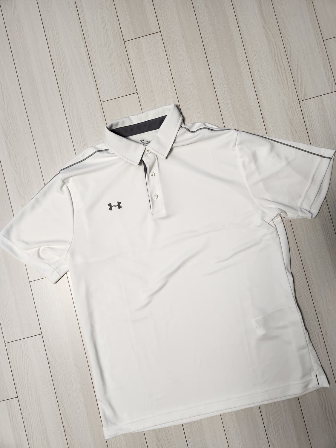 새상품급)언더아머 UA 컴프레션 테크 폴로티 남성 화이트 1283703  상품이미지1